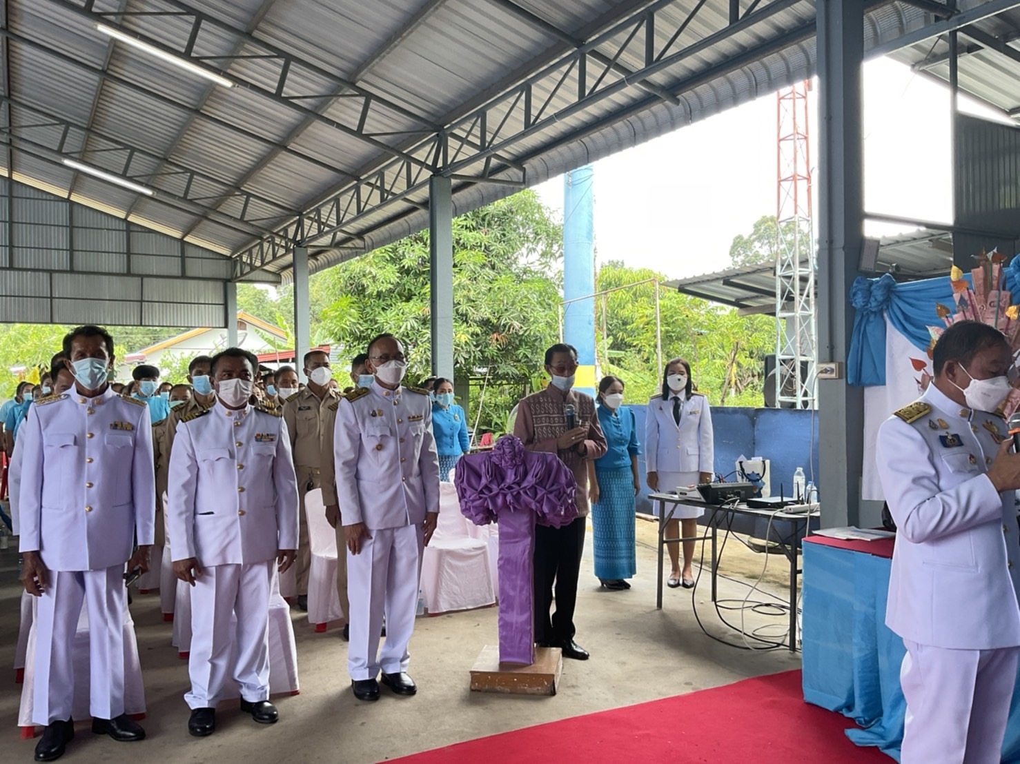 รวมใจรักพลังสามัคคี…️ชาวบ้านหนองนางตุ้ม จัดพิธีอัญเชิญเงินพระราชทานขวัญถุงกองทุนแม่ของแผ่นดิน ประจำปี 2564