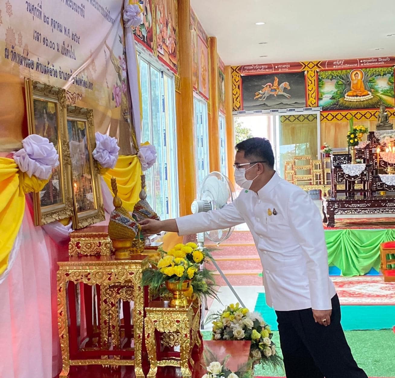 พช.ยโสธรร่วมพิธีเจริญพระพุทธมนต์ถวายพระพรชัยมงคลเฉลิมพระเกียรติ ประจำเดือน ตุลาคม 2565