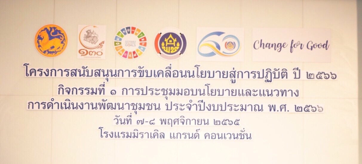 ?พช.ยโสธร ร่วมประชุมมอบนโยบายและแนวทางการดำเนินงานพัฒนาชุมชน ประจำปีงบประมาณ พ.ศ. 2566