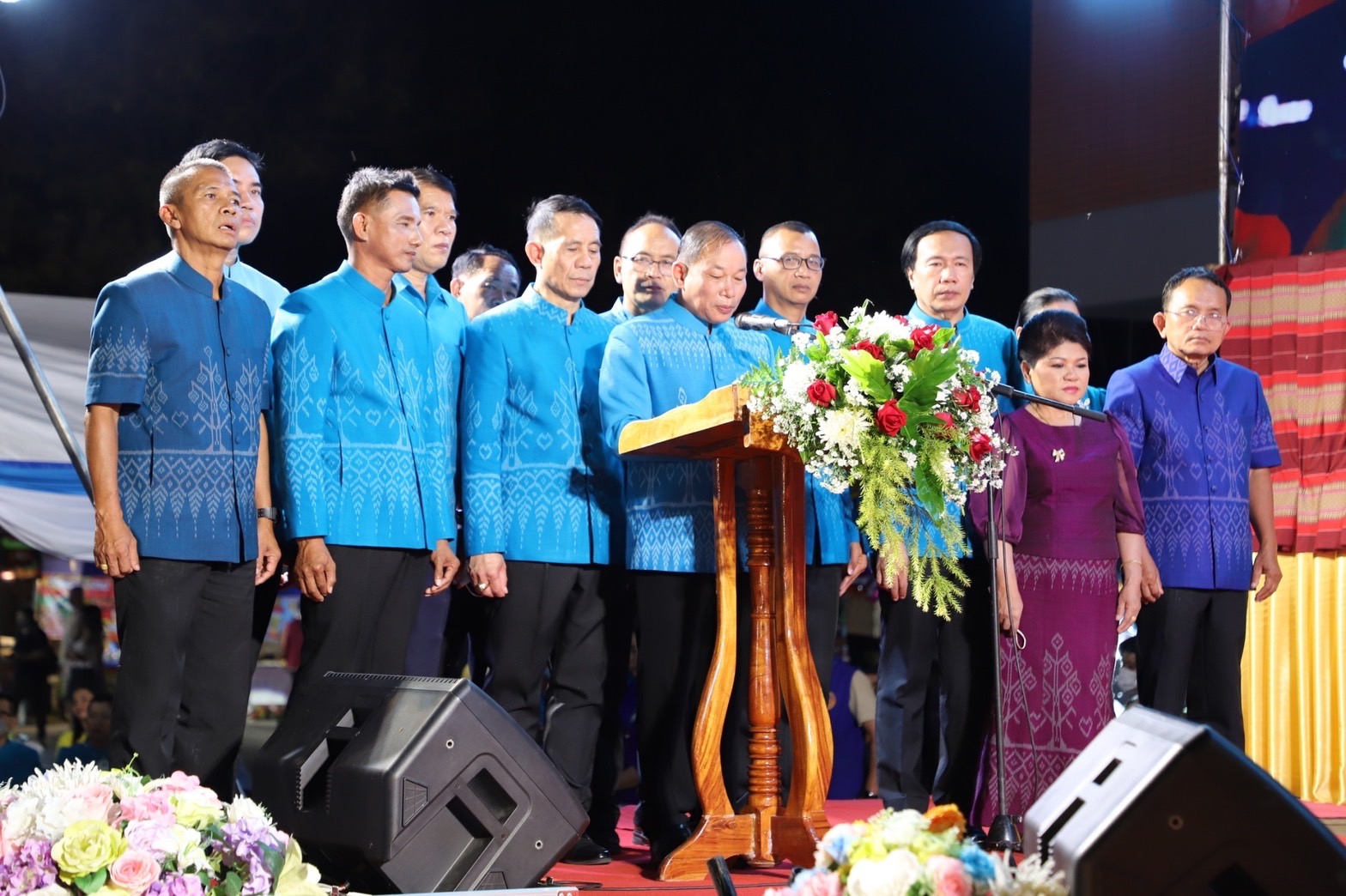 ?พช.ยโสธร ร่วมพิธีเปิดและเดินแบบชุดผ้าไทยลายตูมกาในงานเทศกาล “จุดไฟตูมกา ยโสธร”ประจำปี 2565