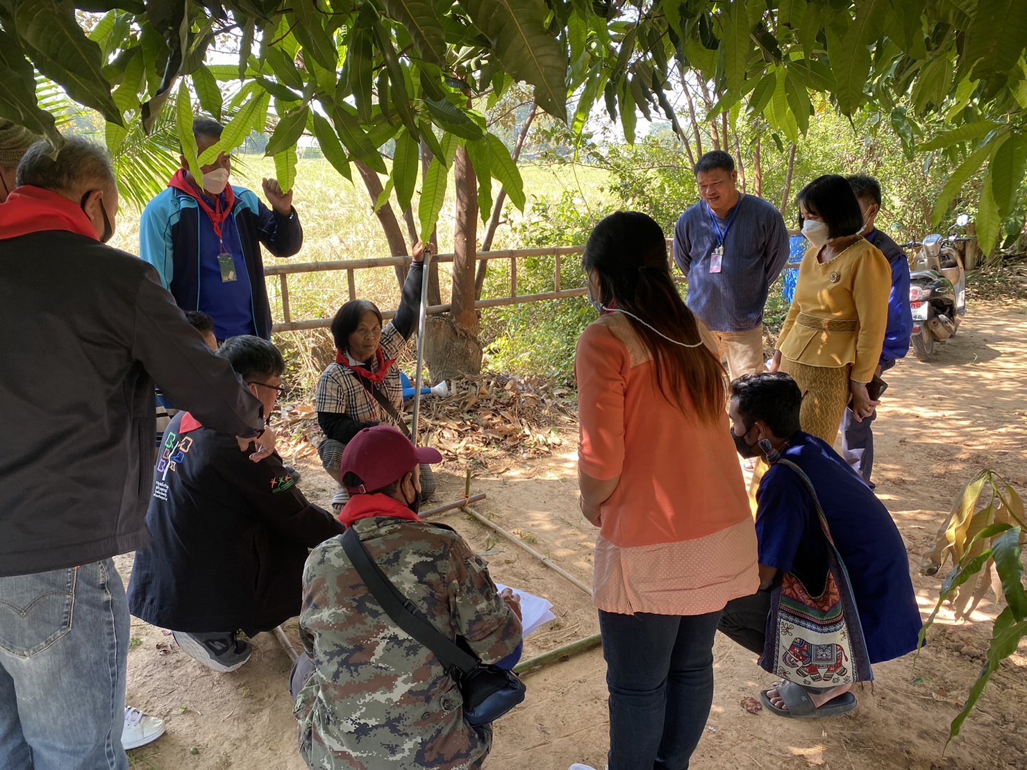 ?พัฒนาการจังหวัดยโสธร ติดตามการดำเนินโครงการพัฒนาหมู่บ้านเศรษฐกิจพอเพียง กิจกรรมที่ ๑ สร้างและพัฒนากลไกขับเคลื่อน ในระดับพื้นที่ ณ ศูนย์เรียนรู้ทฤษฎีใหม่รูปแบบ “โคก หนอง นา” หมู่ที่ 10 ตำบลพระเสาร์ อำเภอมหาชนะชัย จังหวัดยโสธร (วันที่ 3)