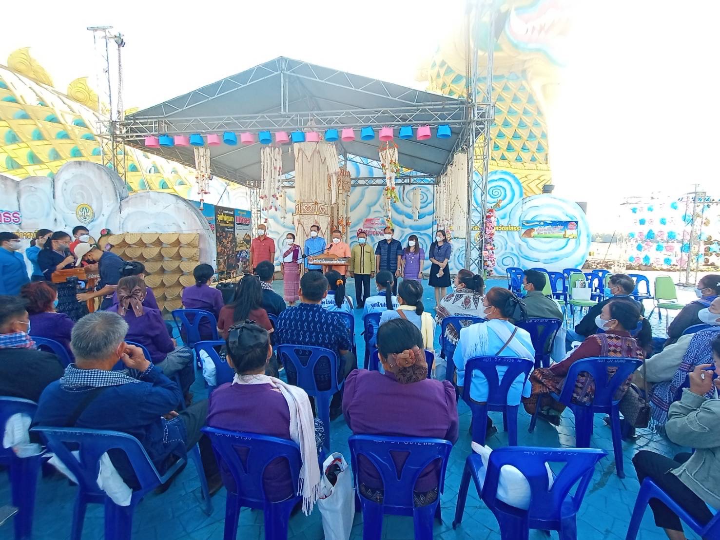 พช.ยโสธร ร่วมพิธีเปิดโครงการพัฒนาต่อยอดทุนทางวัฒนธรรม ตามรอยศาสตร์พระราชา เพื่อชุมชนเข้มแข็งอย่างยั่งยืน บวร On Tour ประจำปีงบประมาณ พ.ศ.2566 ณ ลานวิมานพญาแถน อำเภอเมืองยโสธร จังหวัดยโสธร