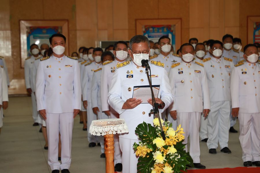 พช.ยโสธร  ร่วมพิธีวางพานพุ่มถวายราชสักการะ เนื่องในวันพ่อขุนรามคำแหงมหาราช ประจำปี 2566