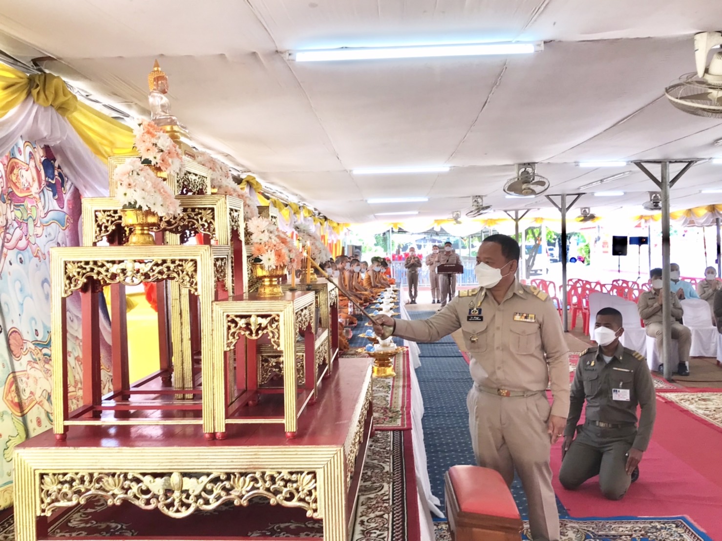 ?พช.ยโสธร ร่วมพิธีถวายภัตตาหารพระราชทานของพระบาทสมเด็จพระเจ้าอยู่หัว แด่พระภิกษุ สามเณร ในการสอบบาลีสนามหลวง ครั้งที่ 1 ครั้งหลัง ประจำปี พ.ศ. 2566