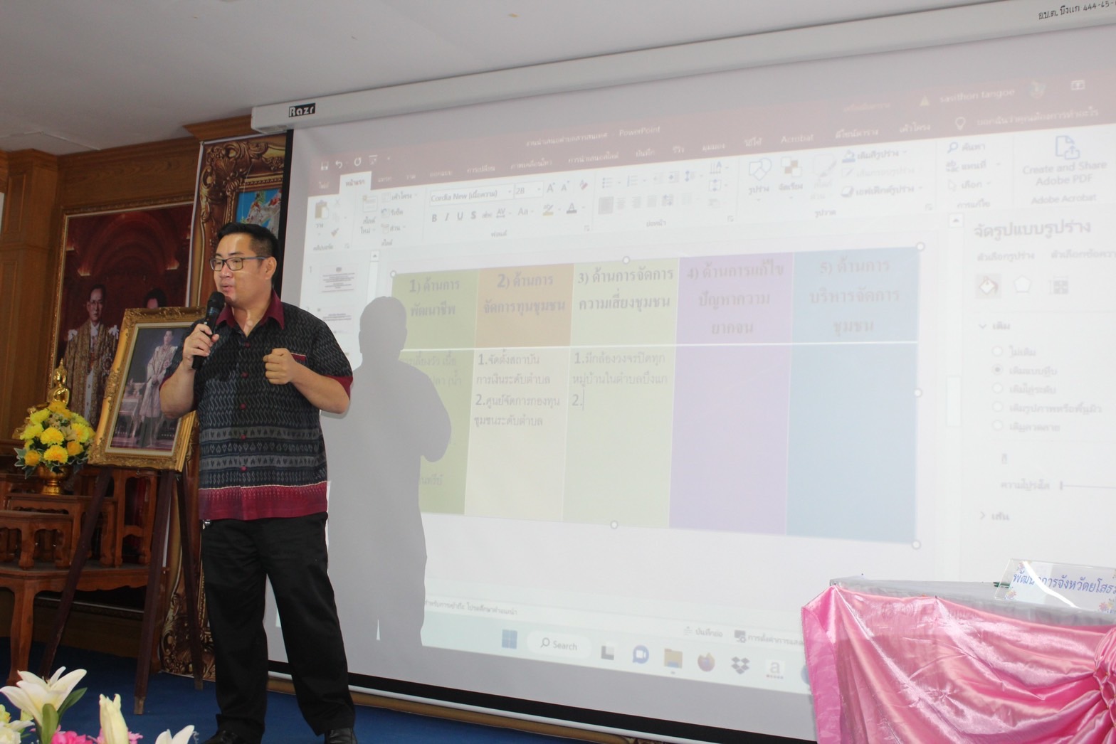 ?พช.ยโสธร ยกทีมลุยพื้นที่ ดำเนินโครงการการจัดทำสารสนเทศตำบลต้นแบบเพื่อพัฒนาคุณภาพชีวิต ตำบลบึงแก อำเภอมหาชนะชัย จังหวัดยโสธร