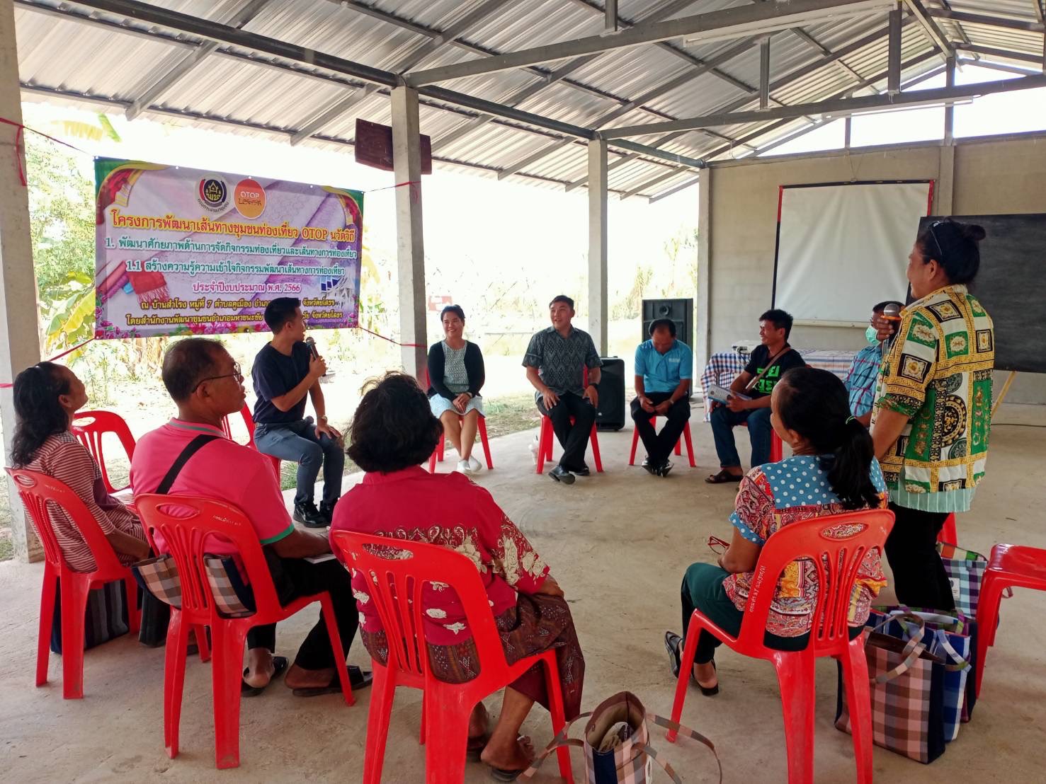 ?พช.ยโสธร ร่วมติดตามการดำเนินโครงการพัฒนาเส้นทางชุมชนท่องเที่ยว OTOP นวัติวิถี ตำบลคูเมือง อำเภอมหาชนะชัย จังหวัดยโสธร