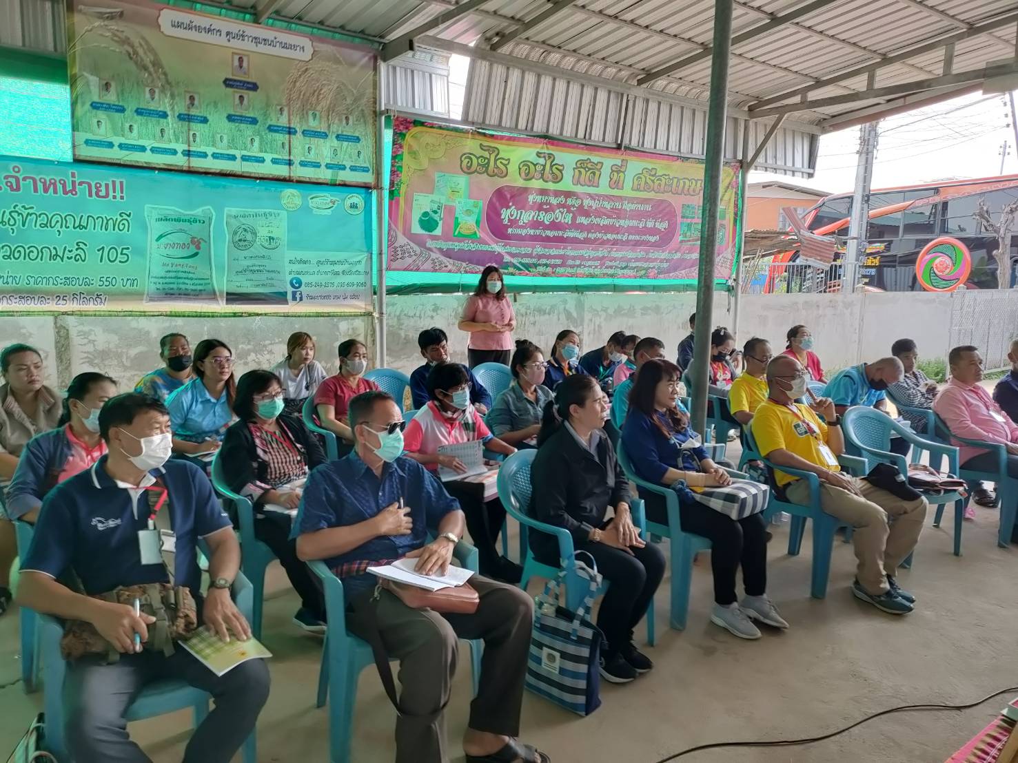 ?พช.ยโสธร นำเครือข่ายเกษตรปลอดภัยระดับจังหวัด จังหวัดยโสธร ศึกษาดูงาน ศูนย์ข้าวชุมชนบ้านมะยาง อำเภอราษีไศล จังหวัดศรีสะเกษ