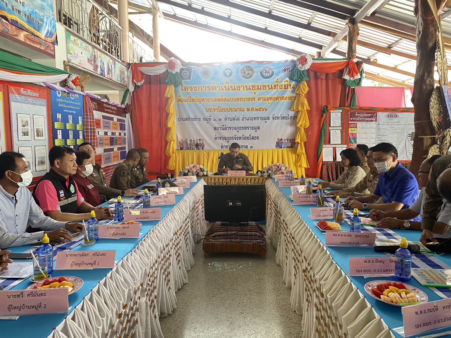 พช.ยโสธร ร่วมต้อนรับคณะตรวจเยี่ยมโครงการชุมชนยั่งยืน เพื่อแก้ไขปัญหายาเสพติดแบบครบวงจร ตามยุทธศาสตร์ชาติ ในพื้นที่อำเภอทรายมูล จังหวัดยโสธร