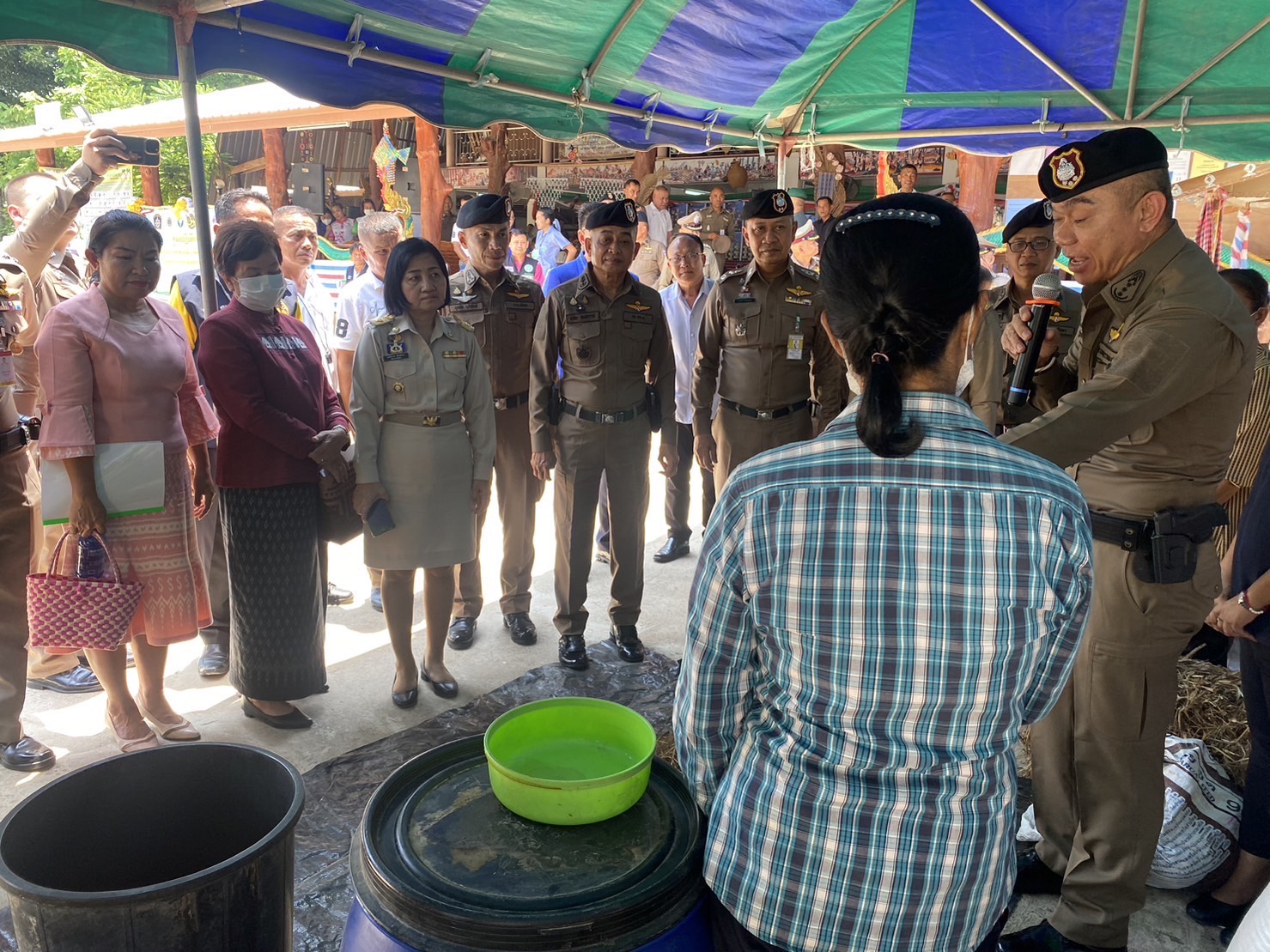 พช.ยโสธร ร่วมต้อนรับคณะตรวจเยี่ยมโครงการชุมชนยั่งยืน เพื่อแก้ไขปัญหายาเสพติดแบบครบวงจร ตามยุทธศาสตร์ชาติ ในพื้นที่อำเภอทรายมูล จังหวัดยโสธร