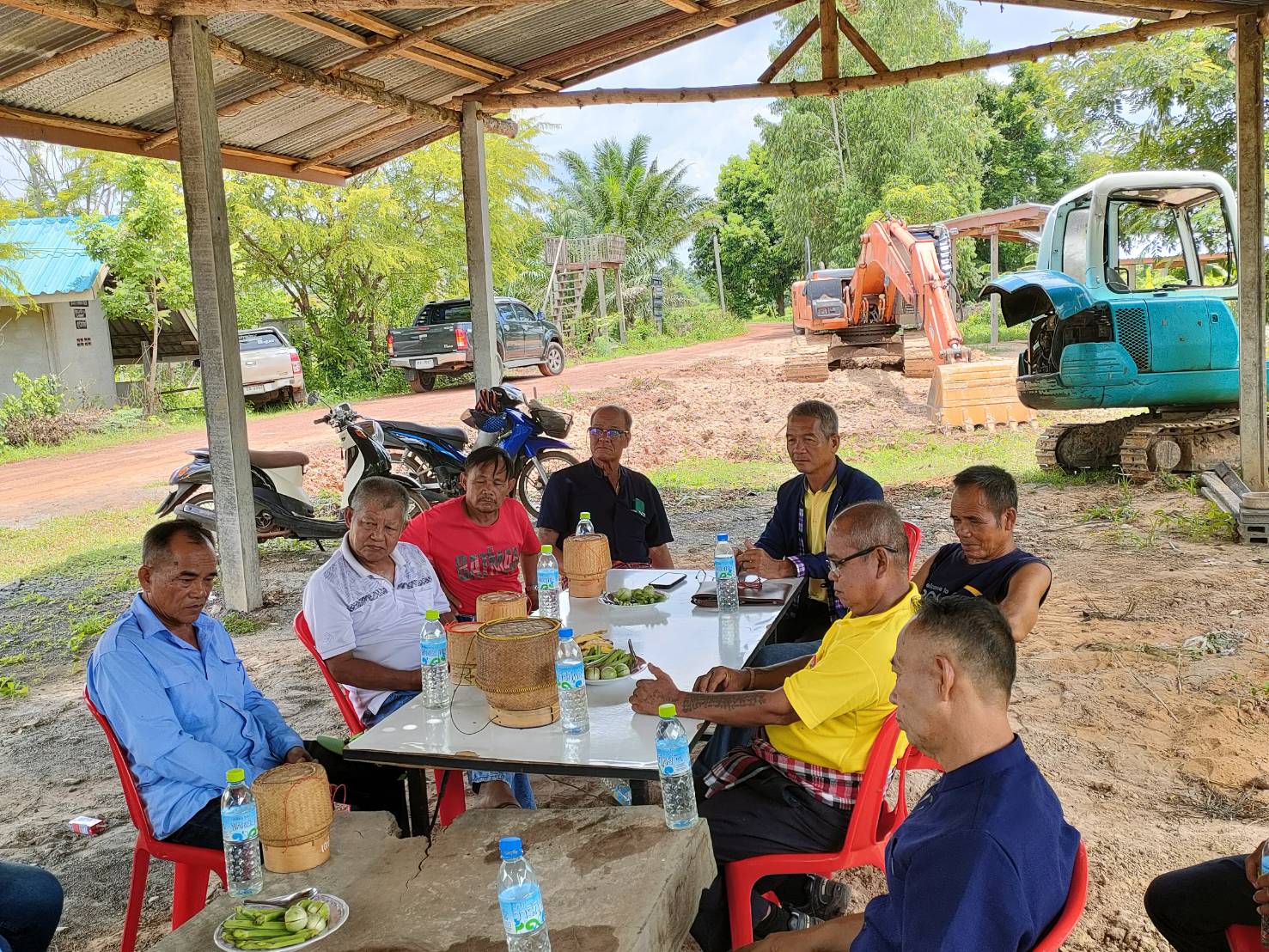 พช.ยโสธร ร่วมประชุมเครือข่ายเกษตรปลอดภัย ณ ศูนย์เรียนรู้ โคก หนอง นา แปลง นายพิสัย การจัก อำเภอ กุดชุม