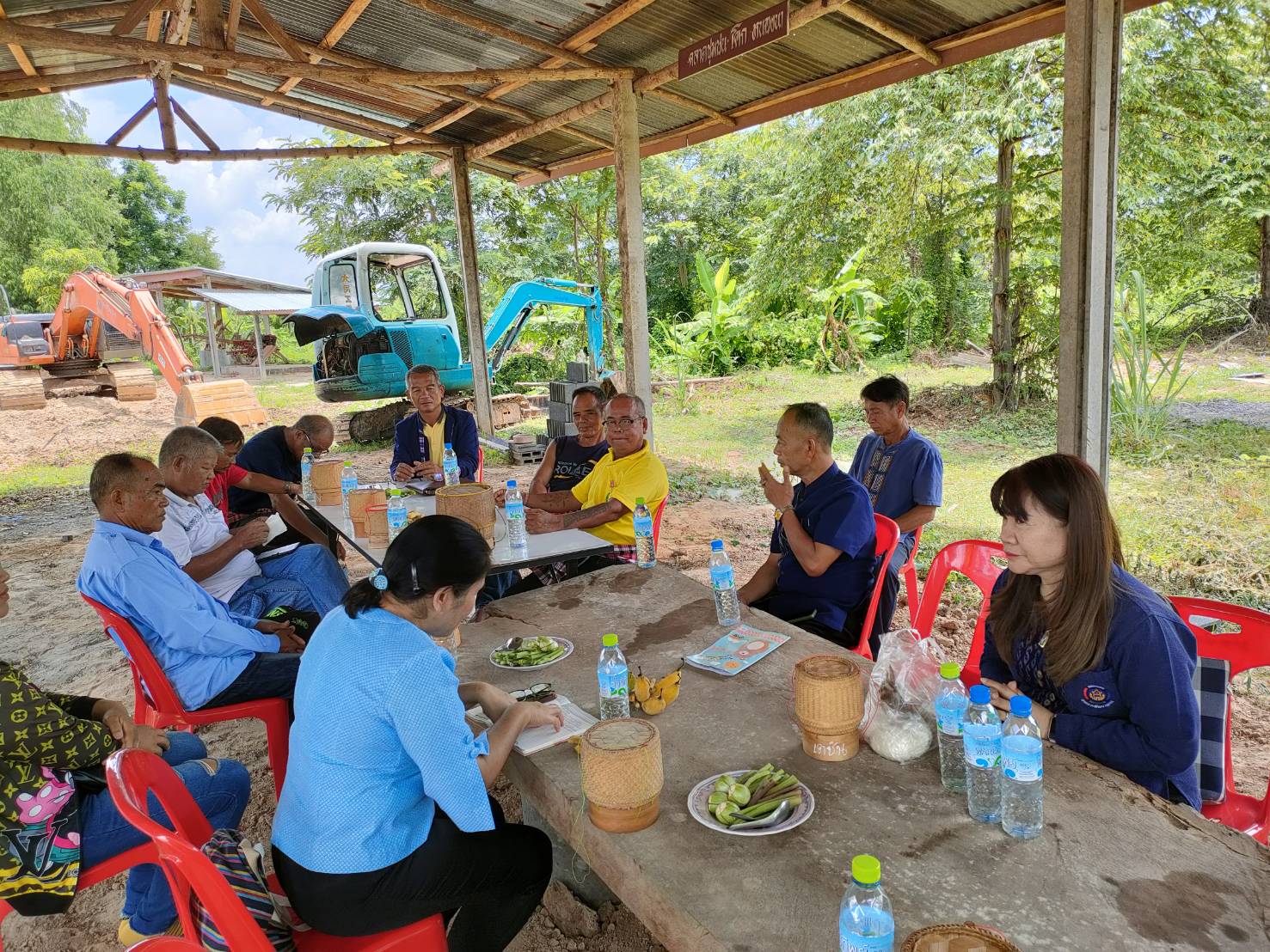 พช.ยโสธร ร่วมประชุมเครือข่ายเกษตรปลอดภัย ณ ศูนย์เรียนรู้ โคก หนอง นา แปลง นายพิสัย การจัก อำเภอ กุดชุม