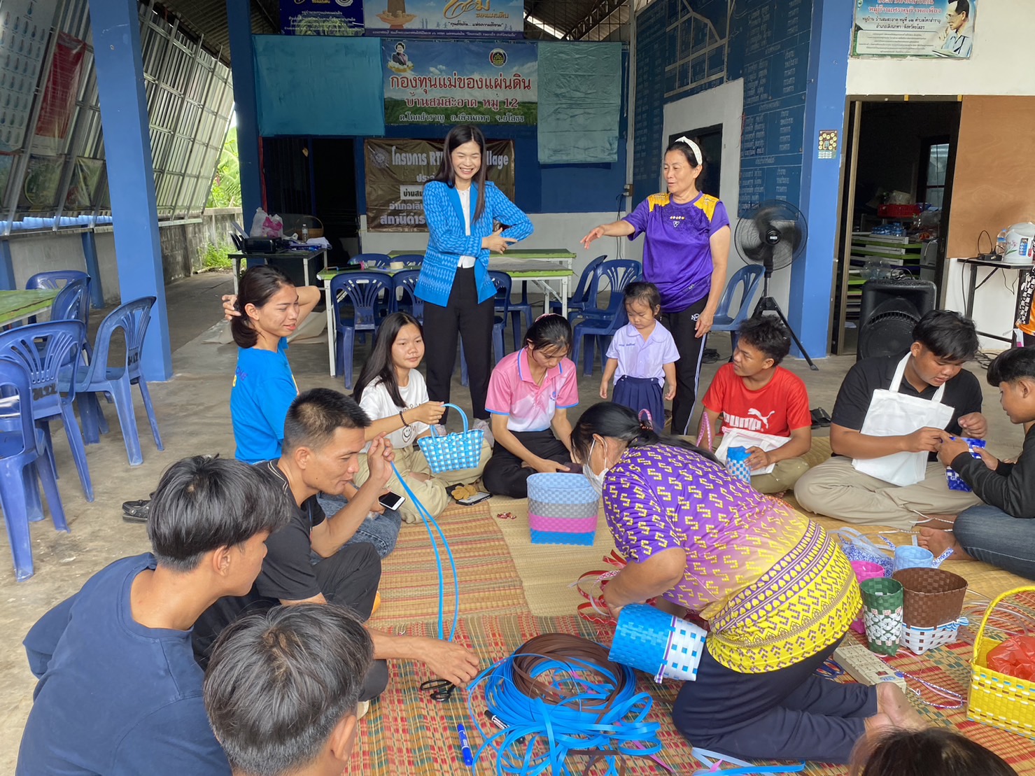 พช.ยโสธร ดำเนินการจัดกิจกรรมฝึกอบรมเครือข่ายกองทุนแม่ของแผ่นดินระดับจังหวัด หนุนเสริมสัมมาชีพชุมชนแก่เยาวชนกลุ่มเสี่ยงหรือผู้ผ่านการบำบัด            ณ หมู่บ้านกองทุนแม่ของแผ่นดินบ้านสมสะอาด หมู่ 12 ตำบลโคกสำราญ อำเภอเลิงนกทา จังหวัดยโสธร