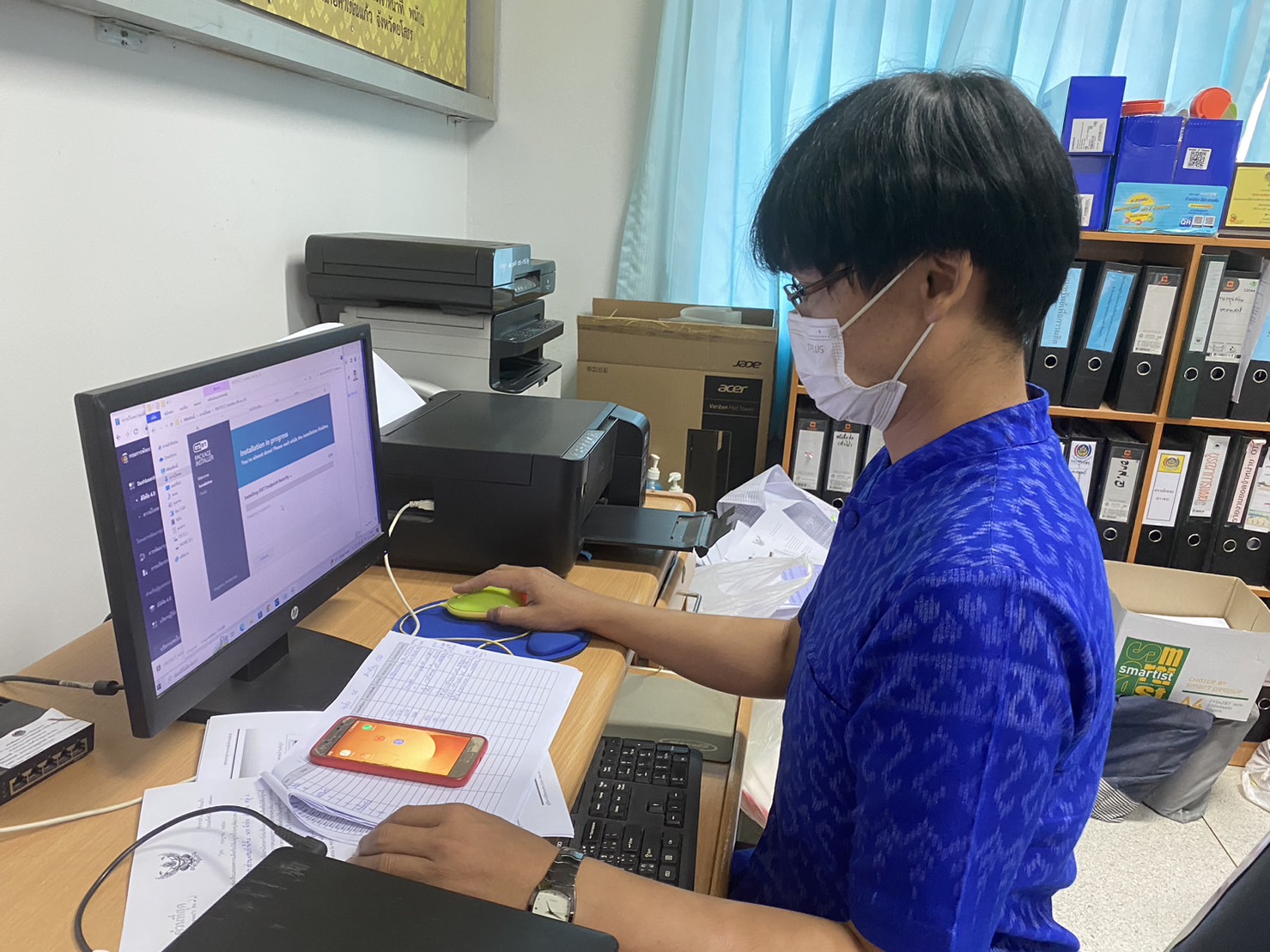 พช.ยโสธรลงพื้นที่ติดตามงานโครงการที่เกี่ยวข้องกับระบบเครือข่ายและความมั่นคงปลอดภัยด้านเทคโนโลยีสารสนเทศ ปีงบประมาณ พ.ศ.2566 จังหวัดยโสธร