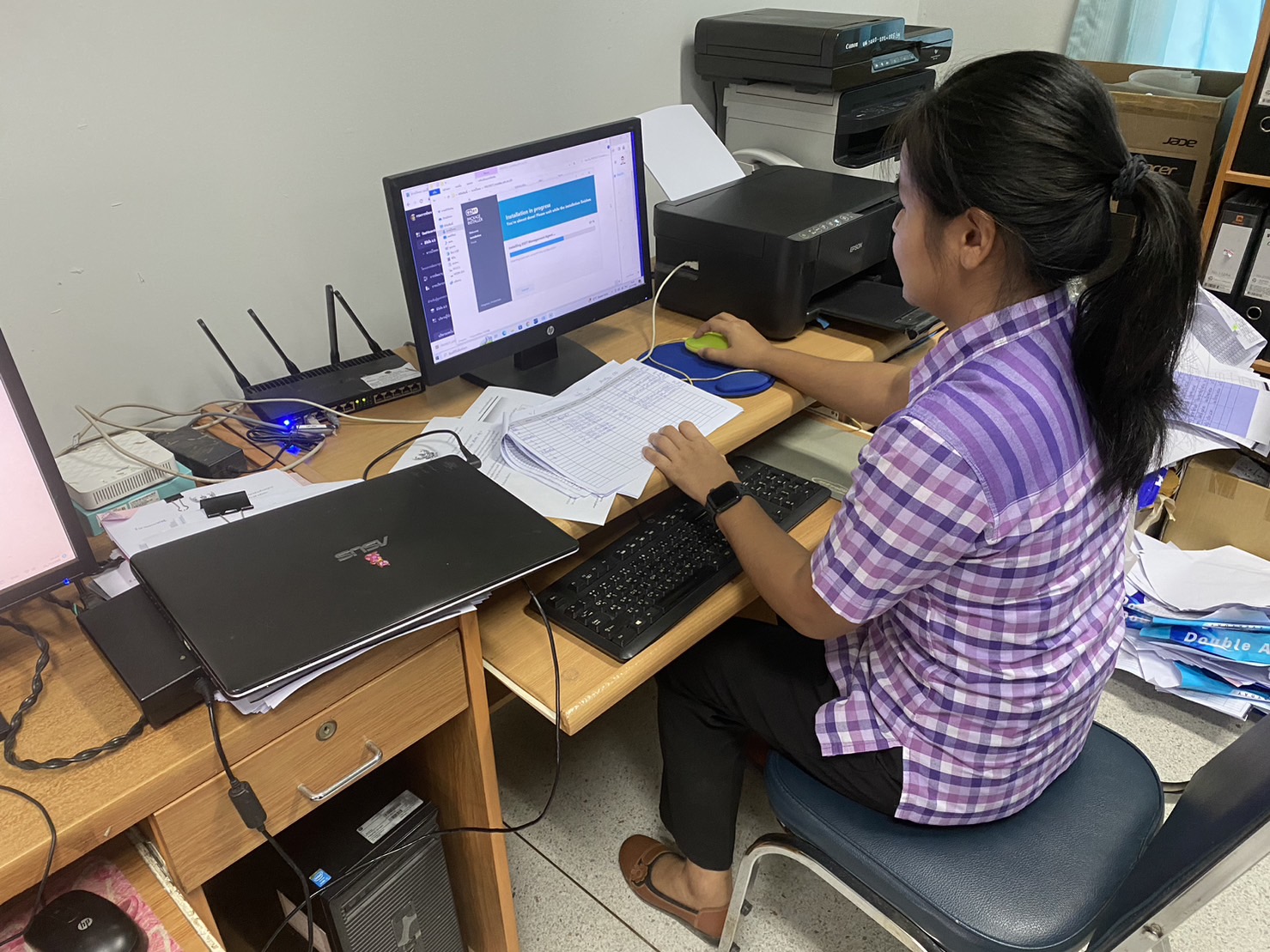 พช.ยโสธรลงพื้นที่ติดตามงานโครงการที่เกี่ยวข้องกับระบบเครือข่ายและความมั่นคงปลอดภัยด้านเทคโนโลยีสารสนเทศ ปีงบประมาณ พ.ศ.2566 จังหวัดยโสธร