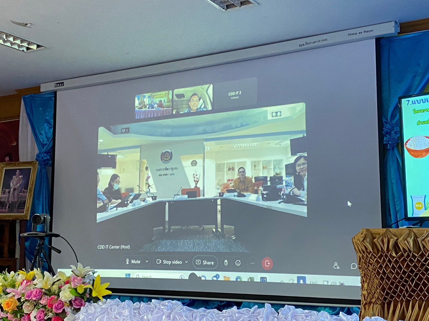 พช.ยโสธร ร่วมพิธีเปิดและเข้าร่วมประกวดการจัดทำสารสนเทศตำบลต้นแบบ เพื่อพัฒนาคุณภาพชีวิต ระดับประเทศ ปีงบประมาณ พ.ศ. 2566 ผ่านระบบการประชุม สื่ออิเล็กทรอนิกส์ด้วยระบบ Web Conference ผ่านโปรแกรม Webex