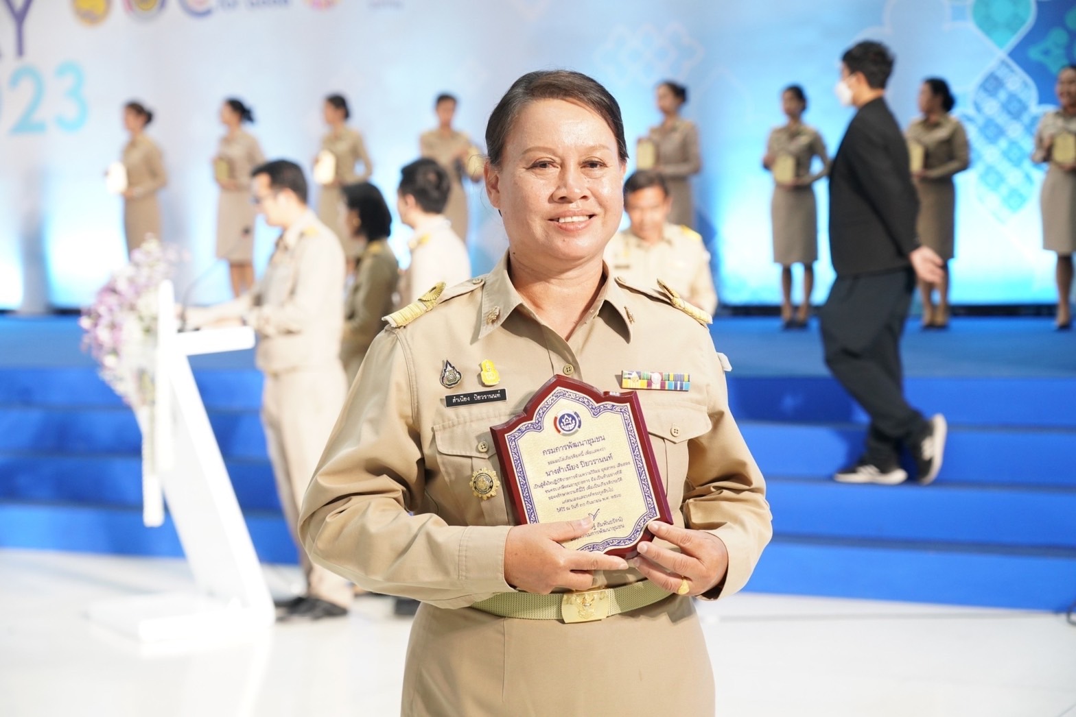 พช.ยโสธร นำกลุ่มองค์กร ผู้นำชุมชน เข้ารับโล่รางวัลสารสนเทศตำบลต้นแบบเพื่อพัฒนาคุณภาพชีวิต ระดับประเทศและกิจกรรมพัฒนาชุมชนอื่นอีกมากมาย ในงานแสดงผลสำเร็จของการพัฒนา (วันพัฒนาชุมชน ครั้งที่ 12 ปี 2566) CD DAY 2023