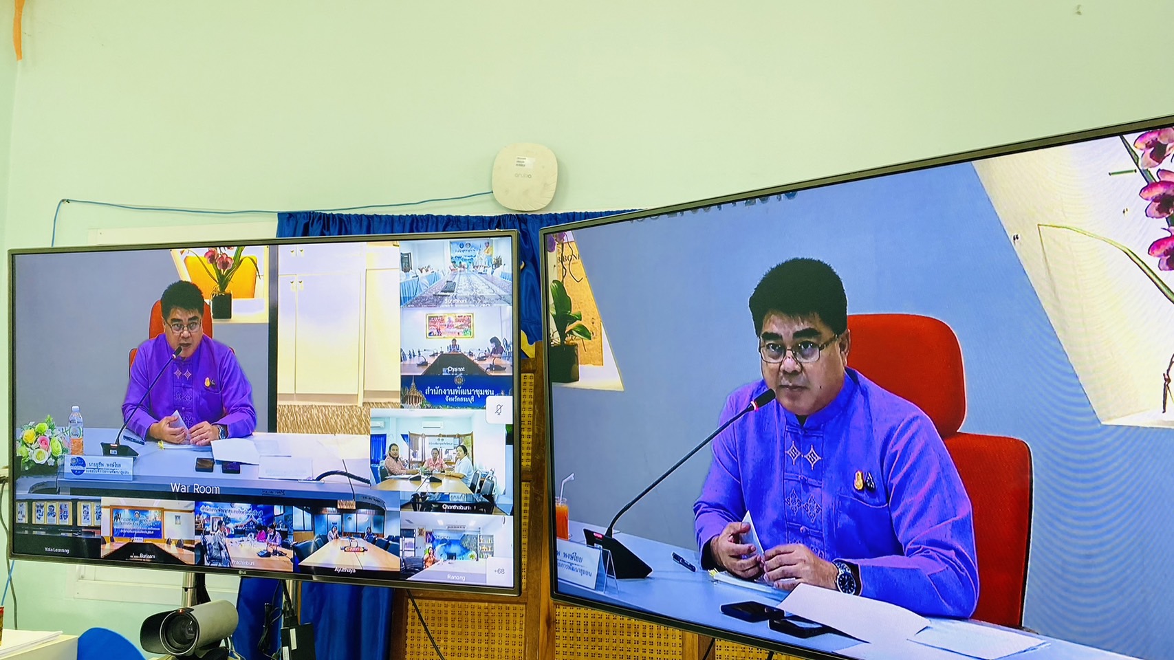 พช.ยโสธร ร่วมประชุมการติดตามเร่งรัดการเบิกจ่ายงบประมาณ กรมการพัฒนาชุมชน ประจำปีงบประมาณ พ.ศ. 2566 ผ่านระบบวีดิทัศน์ทางไกล