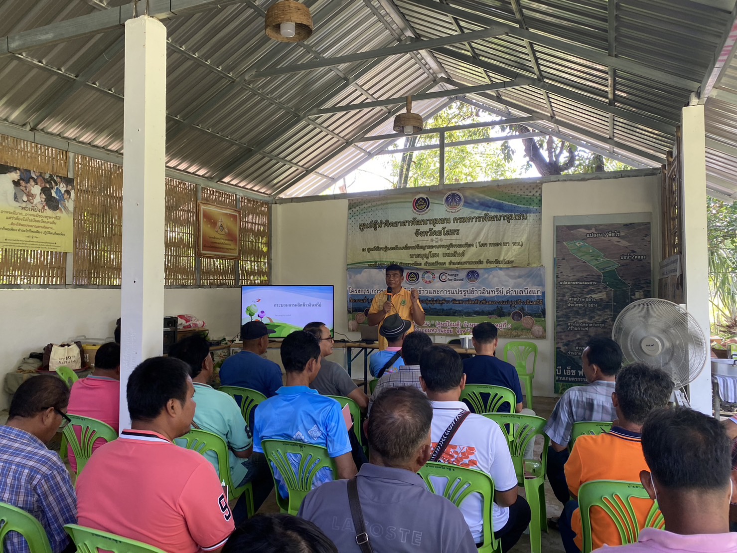 พช.ยโสธร เดินหน้ายกระดับผู้ผลิตข้าวและการแปรรูปข้าวอินทรีย์ ตำบลบึงแก อำเภอมหาชนะชัย จังหวัดยโสธร