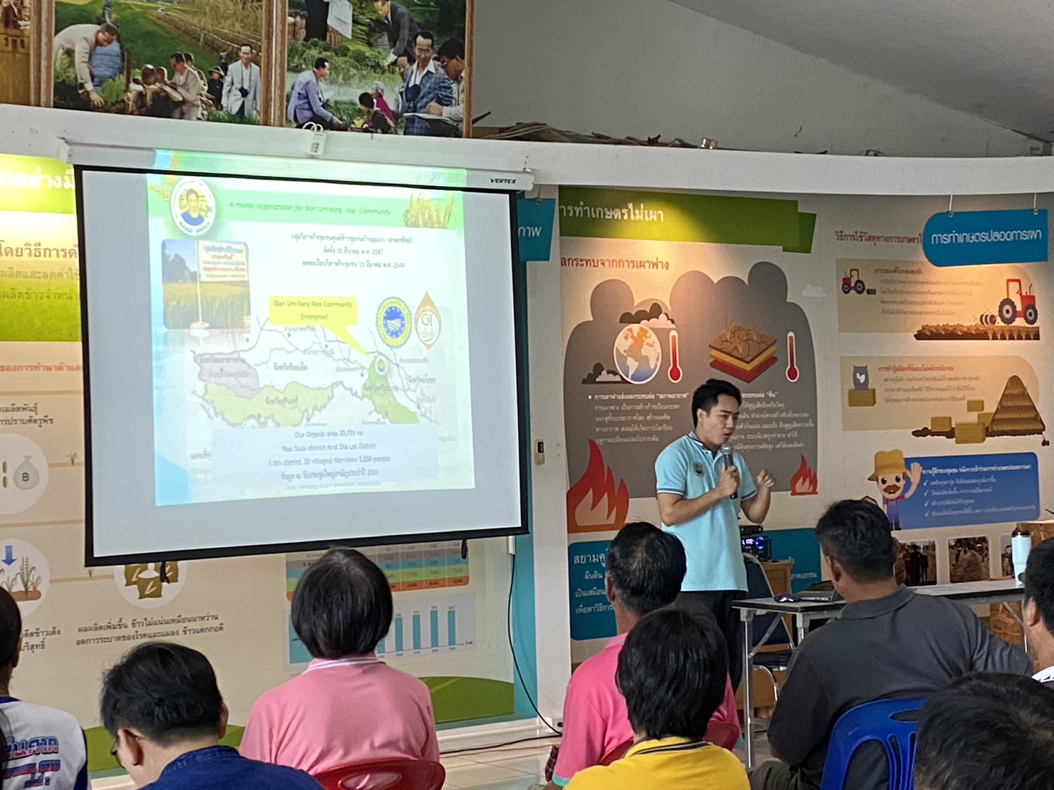 พช.ยโสธร เดินหน้ายกระดับผู้ผลิตข้าวและการแปรรูปข้าวอินทรีย์ ตำบลบึงแก อำเภอมหาชนะชัย จังหวัดยโสธร