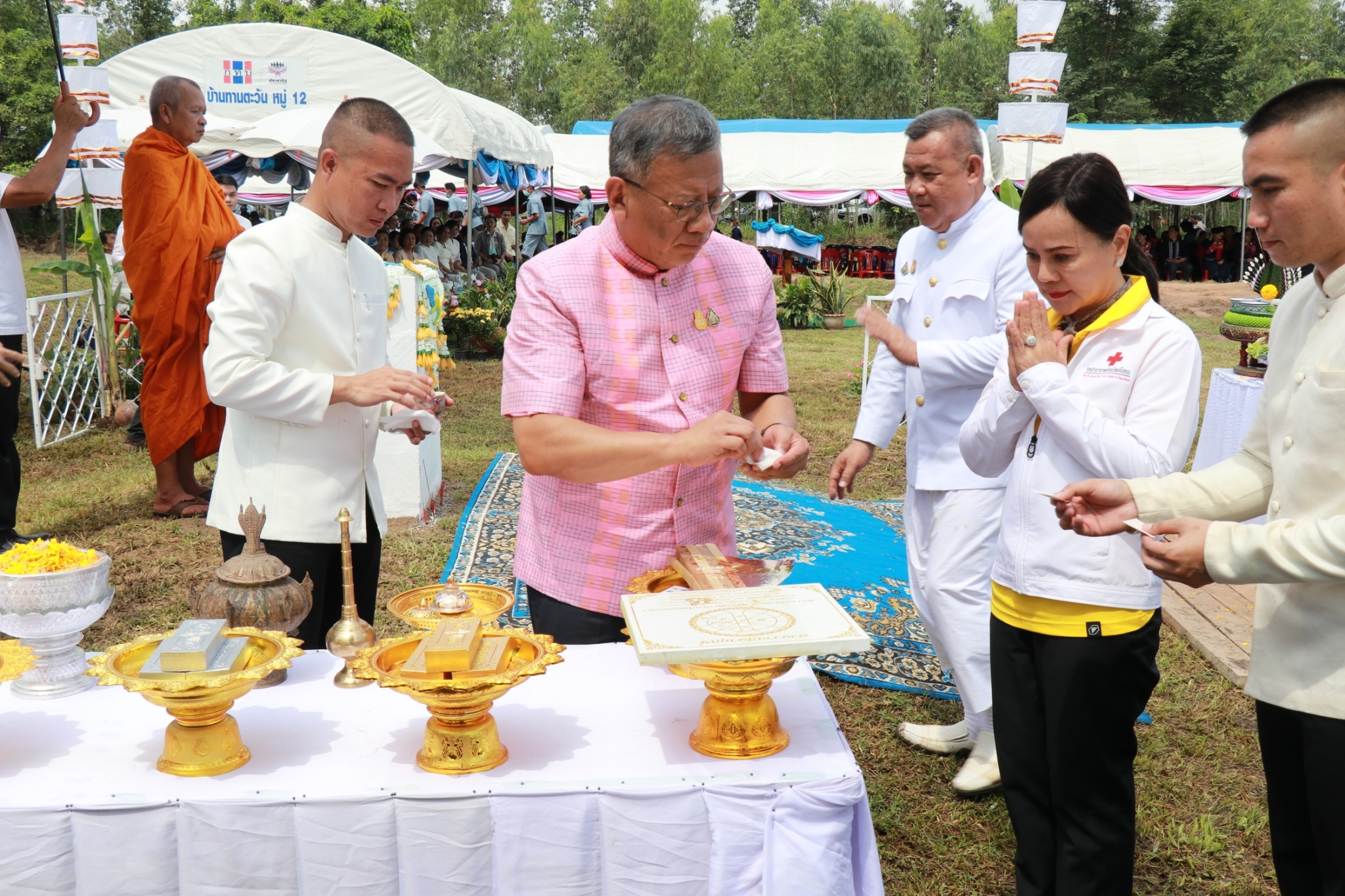 พช.ยโสธร ร่วมพิธีวางศิลาฤกษ์ สถานีรถไฟเลิงนกทา ตามโครงการก่อสร้างทางรถไฟรางคู่ สายบ้านไผ่ – มหาสารคาม-ร้อยเอ็ด – มุกดาหาร – นครพนม (ตอนผ่านจังหวัดยโสธร)