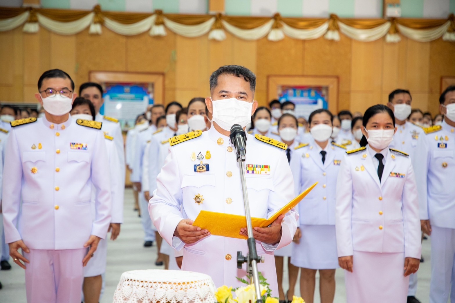 พช.ยโสธร ร่วมทำบุญตักบาตร เนื่องในวันนวมินทรมหาราช 13 ตุลาคม 2566