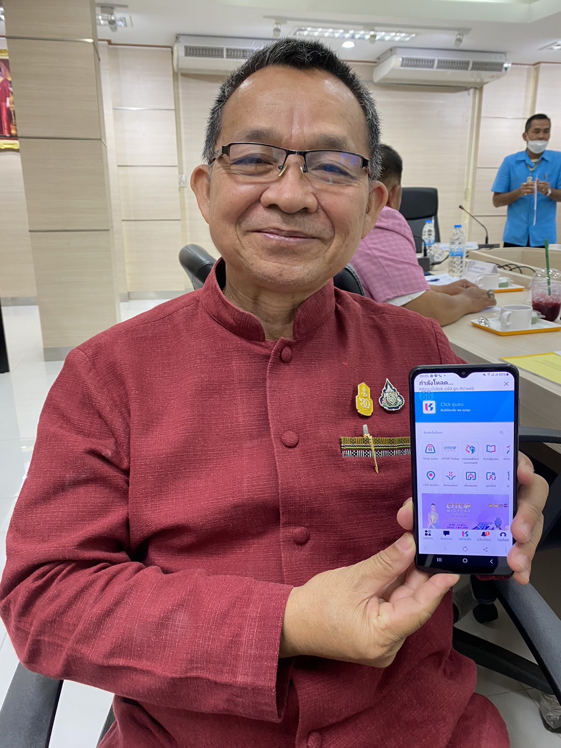 พช.ยโสธร เดินหน้าขับเคลื่อนนโยบายการใช้งานแพลตฟอร์มบริการดิจิทัล Clickชุมชนสำหรับบริการประชาชนในการประชุมผู้บริหารและเจ้าหน้าที่พัฒนาชุมชนสังกัดสำนักงานพัฒนา ชุมชนจัง หวัดยโสธร