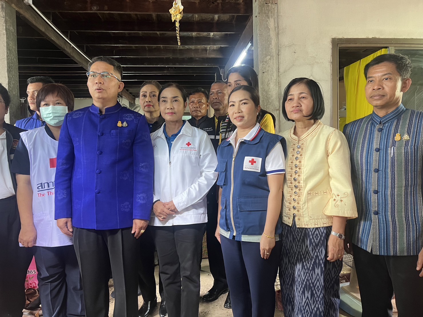 พช.ยโสธร ร่วมพิธีบายศรีสู่ขวัญและเยี่ยมครอบครัวผู้ประสบภัยจากสงครามในอิสราเอล ในพื้นที่ อำเภอเลิงนกทา จังหวัดยโสธร