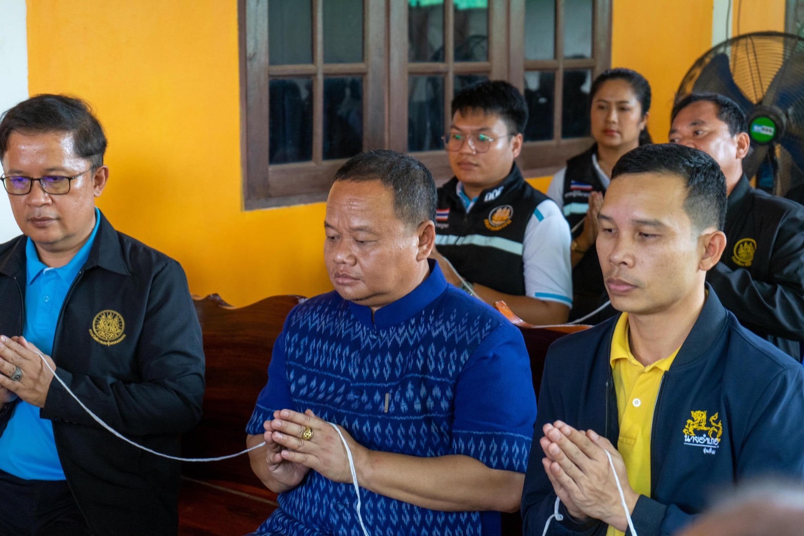 พช.ยโสธร ร่วมพิธีบายศรีสู่ขวัญและเยี่ยมครอบครัวผู้ประสบภัยจากสงครามในอิสราเอล ในพื้นที่ อำเภอเลิงนกทา จังหวัดยโสธร