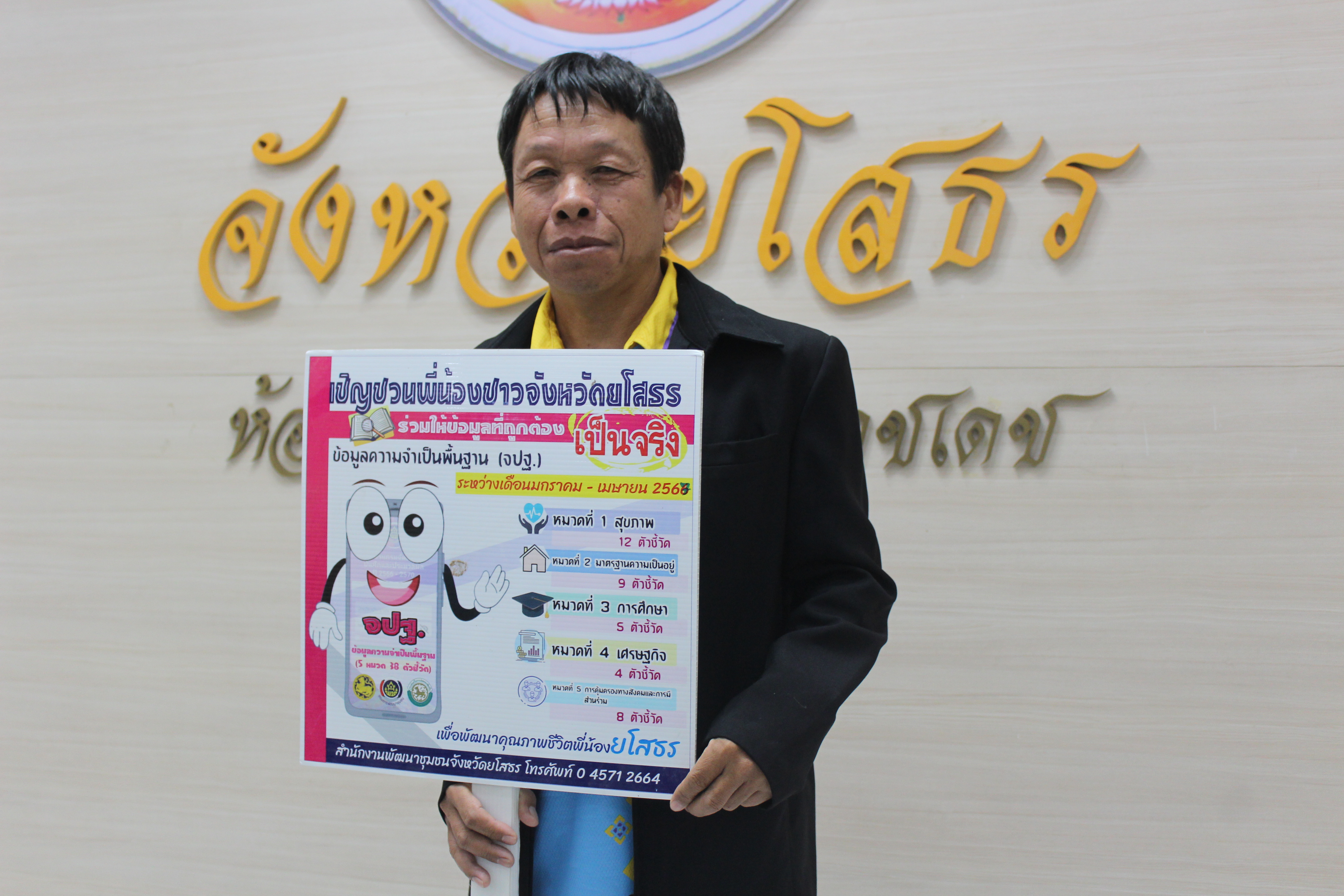 พช.ยโสธร…ประชุมเจ้าหน้าที่พัฒนาชุมชนเตรียมความพร้อมในการจัดเก็บข้อมูลความจำเป็นพื้นฐาน (จปฐ.) ด้วยเครื่องมืออิเล็กทรอนิกส์ ประจำปี 2567 เชิงคุณภาพ