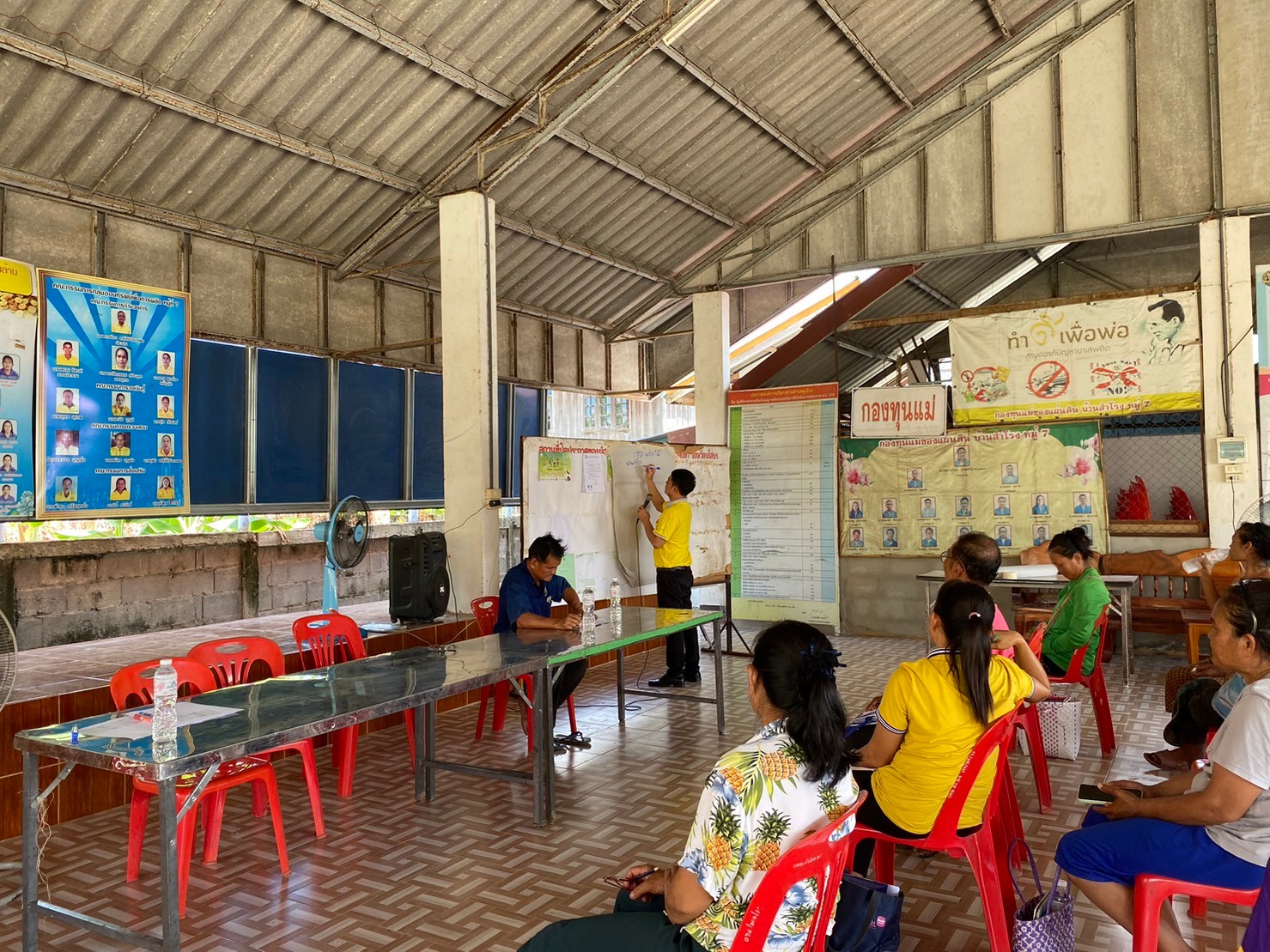 พช.ยโสธร ลงพื้นที่ประชุมเตรียมความพร้อมต้อนรับนักท่องเที่ยวชุมชนหมู่บ้าน OTOP นวัติวิถี บ้านสำโรง ตำบลคูเมือง อำเภอมหาชนะชัย จังหวัดยโสธร