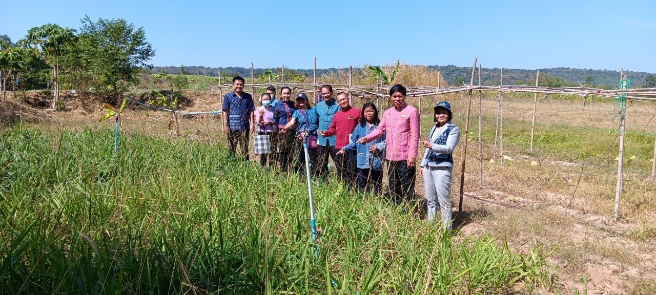 ผู้ตรวจกรมการพัฒนาชุมชนลงพื้นที่ติดตามผลการดำเนินงานโครงการหมู่บ้านเศรษฐกิจพอเพียงกิจกรรมการพัฒนาศูนย์เรียนรู้ทฤษฎีใหม่รูปแบบ”โคก หนอง นา” ในพื้นที่อำเภอกุดชุมและอำเภอทรายมูล จังหวัดยโสธร