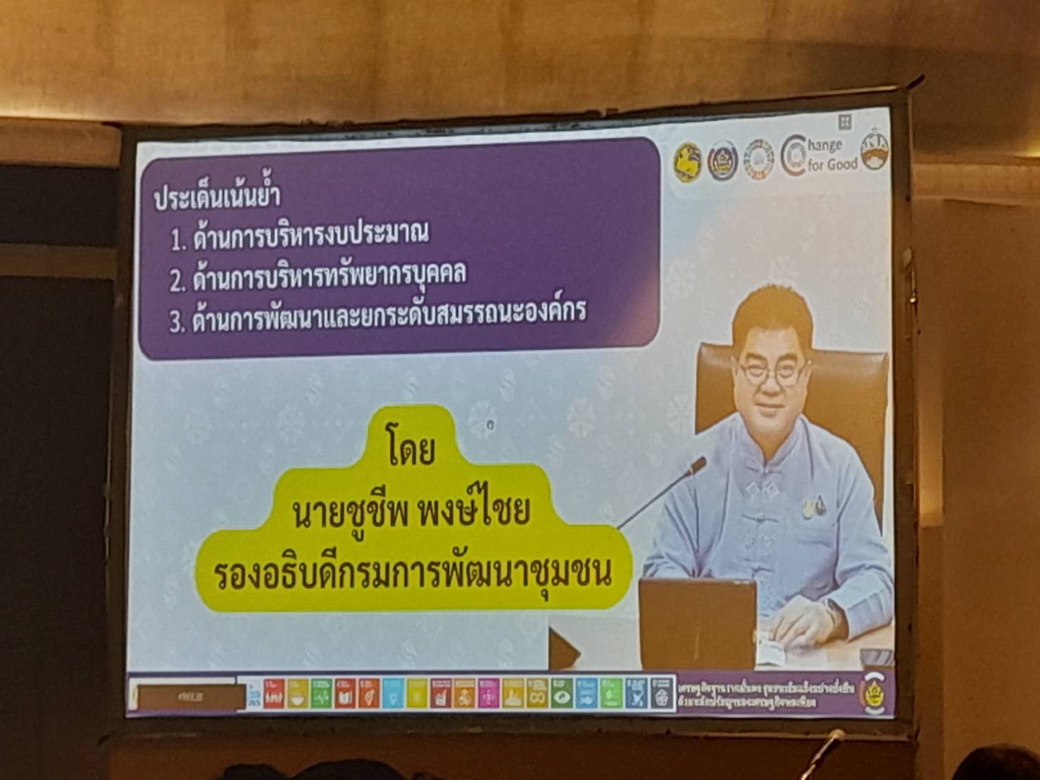 พช.ยโสธร เข้าร่วมประชุมมอบนโยบายและแนวทางการดำเนินงานพัฒนาชุมชน ประจำปี 2567