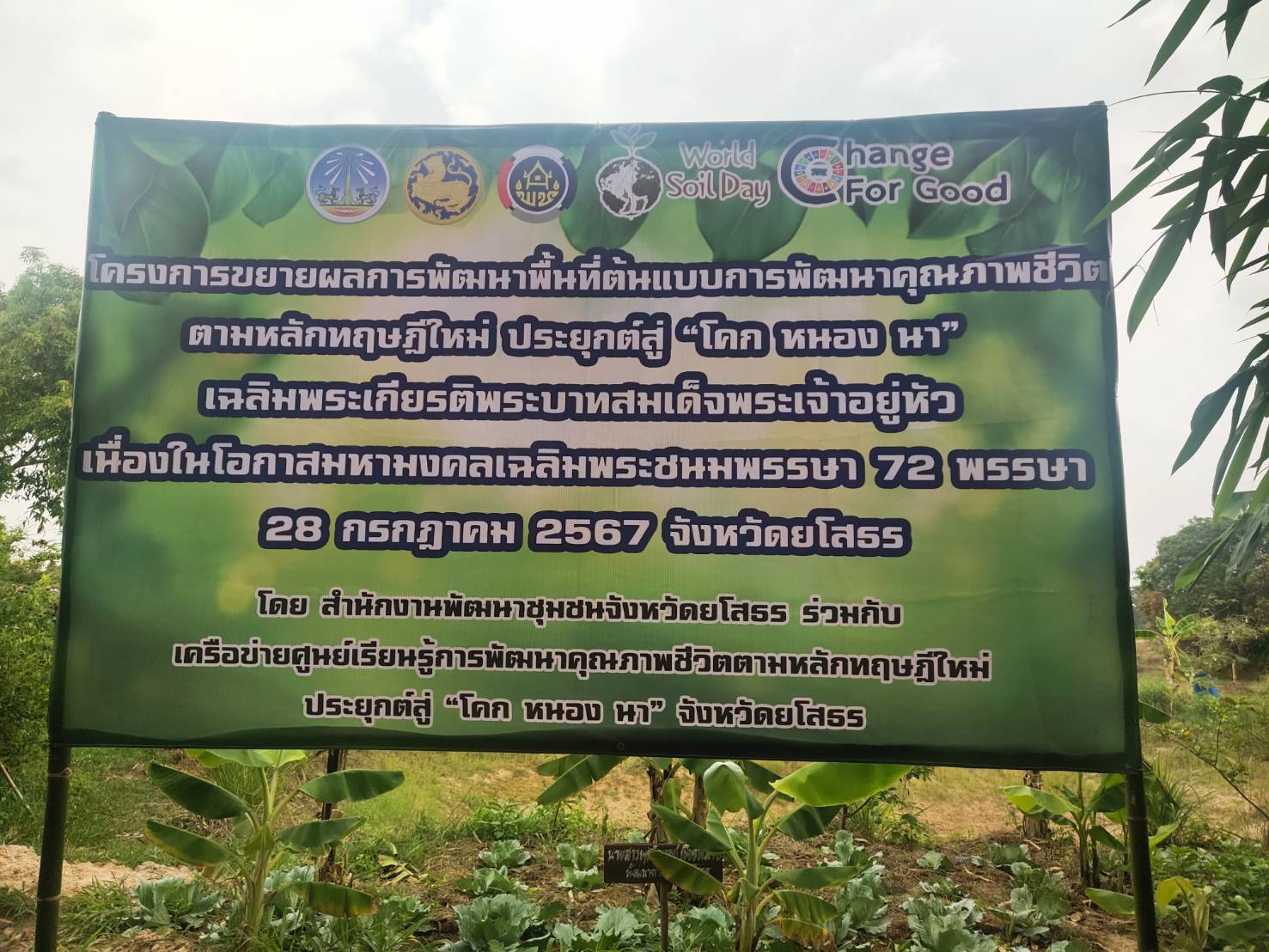 พช.ยโสธร ดำเนินโครงการเฉลิมพระเกียรติพระบาทสมเด็จพระเจ้าอยู่หัว เนื่องในโอกาสมหามงคลเฉลิมพระชนมพรรษา 6 รอบ 28 กรกฎาคม 2567