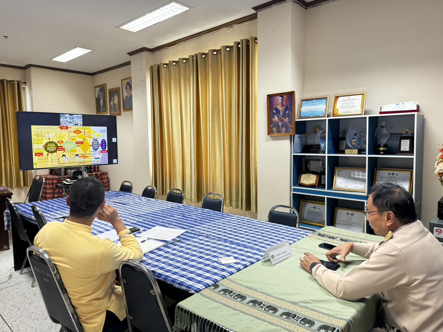 พช.ยโสธร ร่วมรับฟังการประชุมการรายงานผลการใช้จ่ายงบประมาณในระบบบริหารงบประมาณและบริหารกิจกรรม/โครงการ (BPM) ผ่านระบบวีดีทัศน์ทางไกล (Video Conference)