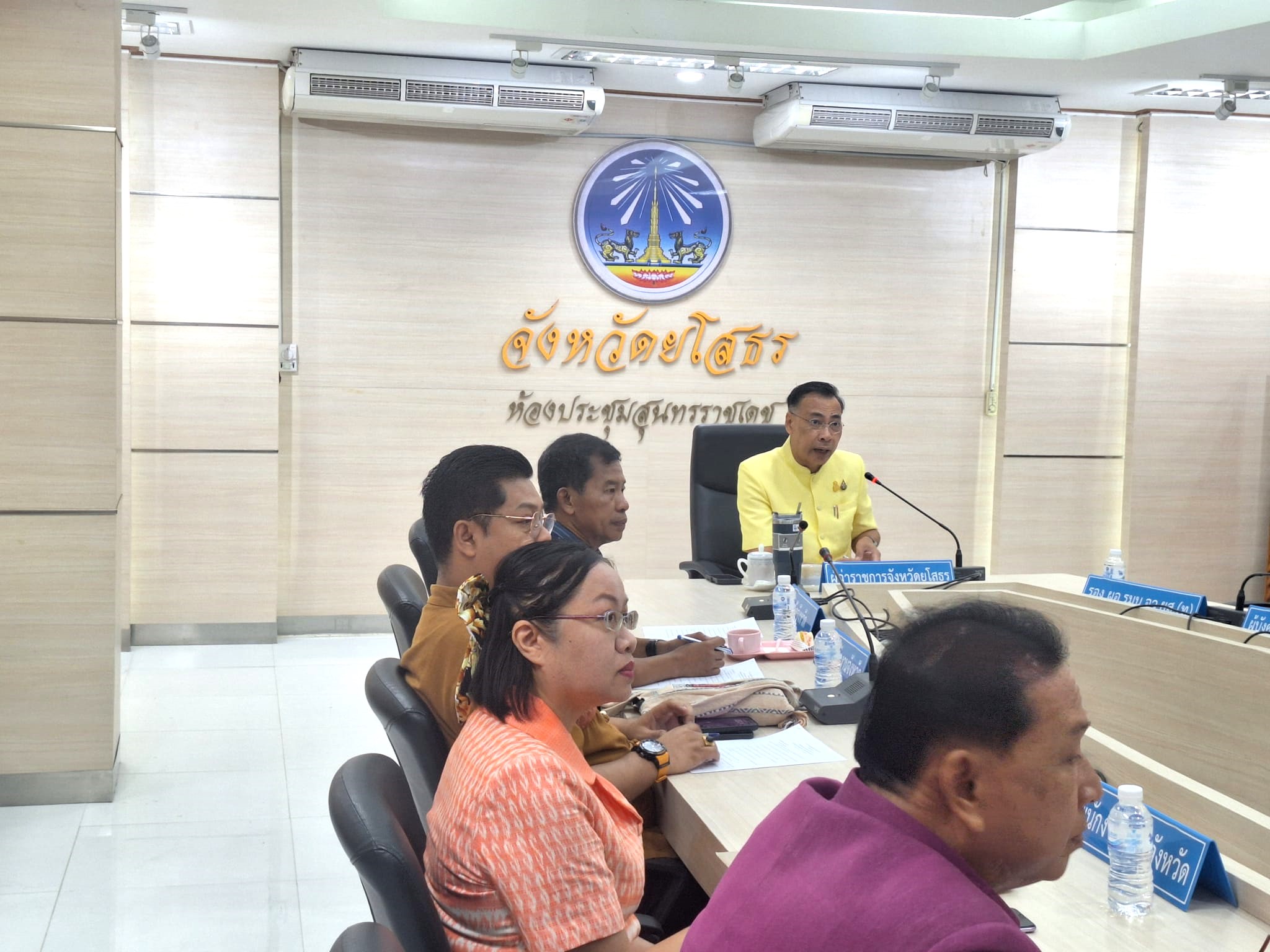 พช.ยโสธร ร่วมประชุม การขับเคลื่อนและติดตามนโยบายของผู้ว่าราชการจังหวัดยโสธร