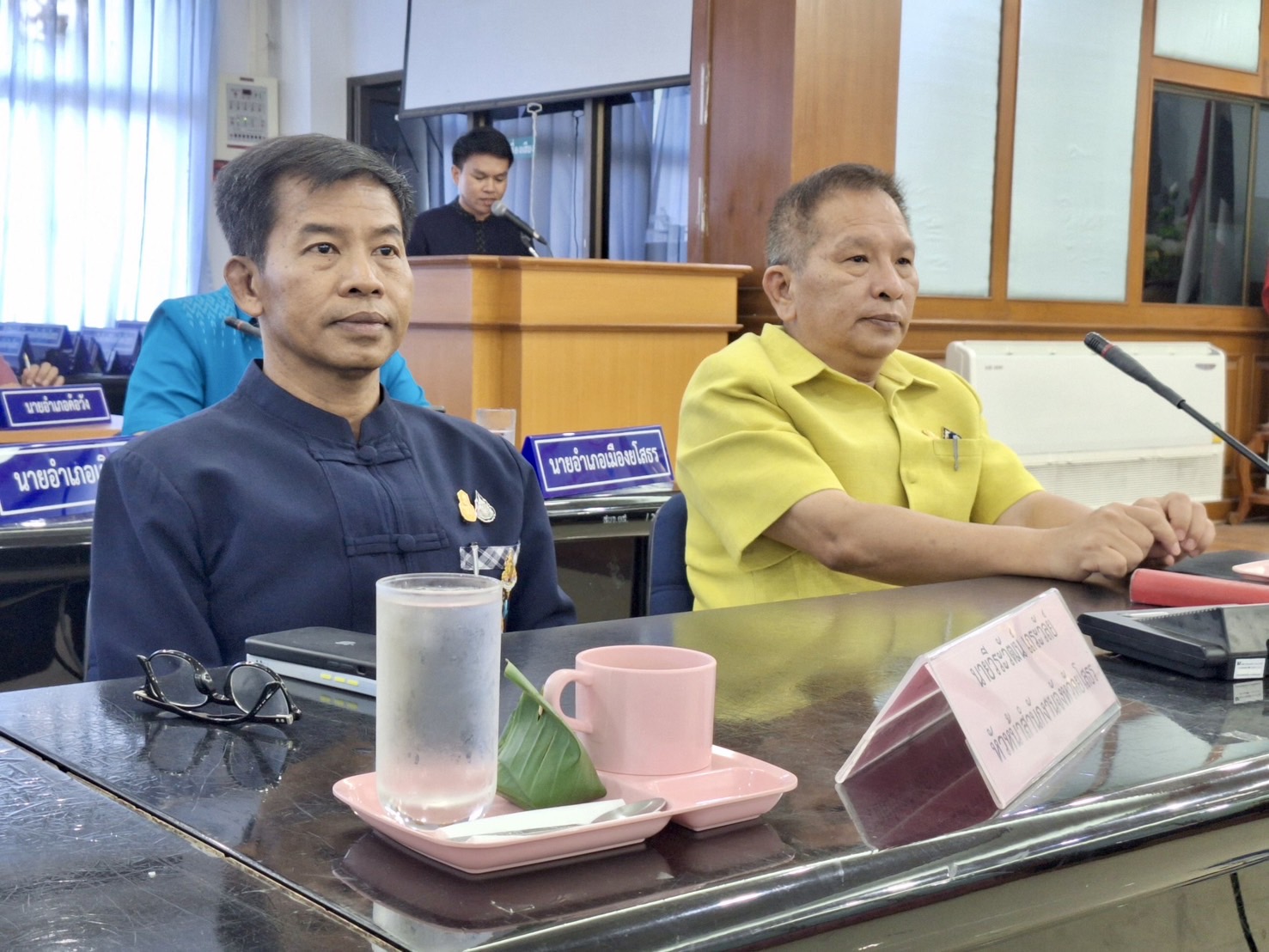 พช.ยโสธรร่วมกิจกรรม MOU ความร่วมมือบทบาทในการเกื้อหนุนระหว่างวัดและชุมชนให้มีความสุขอย่างยั่งยืน จังหวัดยโสธร