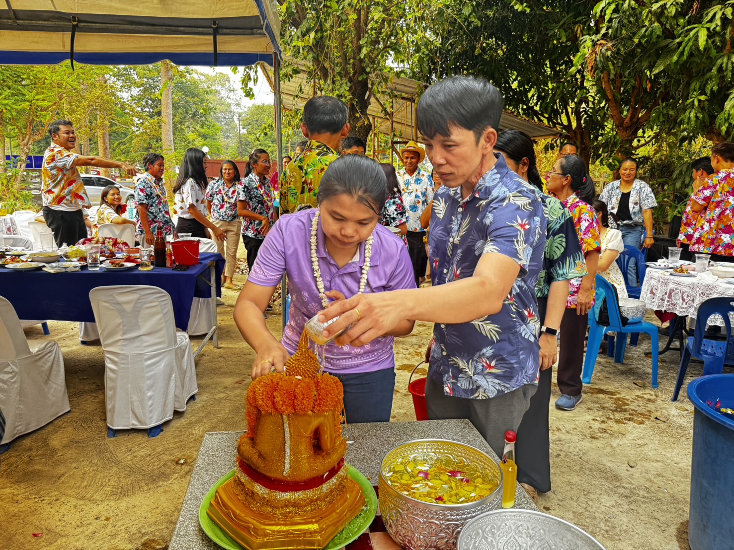 พช.ยโสธร ดำเนินกิจกรรมเสริมสร้างความผาสุกและความผูกพัน สืบสานสงกรานต์ ตำนาน พช.ยโสธร เนื่องในเทศกาลสงกรานต์ 2567