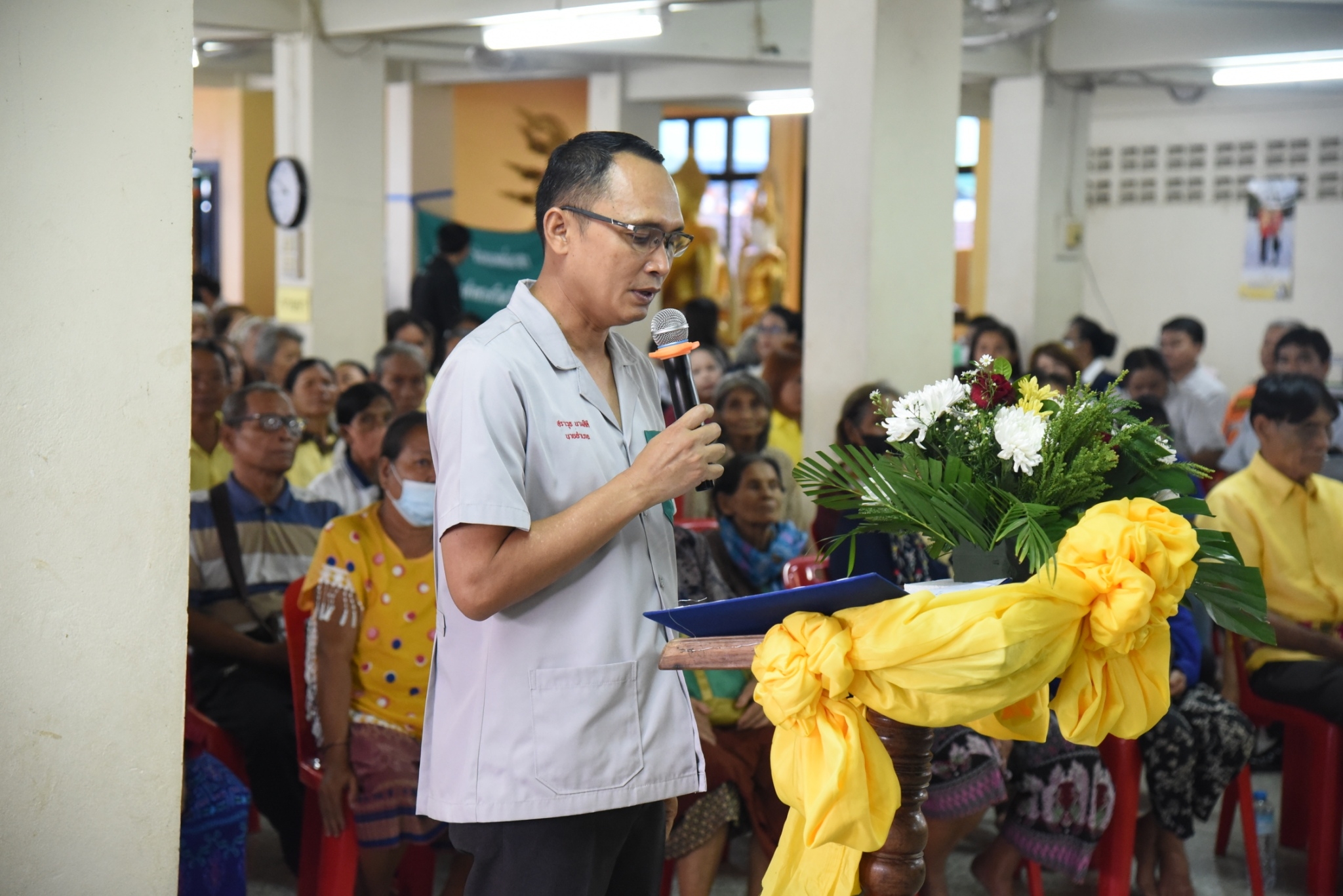 พช.ยโสธร ร่วมกิจกรรมหน่วยแพทย์อาสา สมเด็จพระศรีนครินทราบรมราชชนนี (พอ.สว.) และโครงการจังหวัดเคลื่อนที่ “เพิ่มรอยยิ้ม เติมความสุข ให้คนยโสธร” ครั้งที่ 7