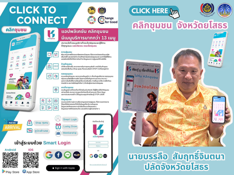 พช.ยโสธร เดินหน้าประชาสัมพันธ์เชิญชวนหัวหน้าส่วนราชการสังกัดกระทรวงมหาดไทยส่งเสริมการใช้ประโยชน์และดาวน์โหลดแอปพลิเคชัน Click ชุมชน