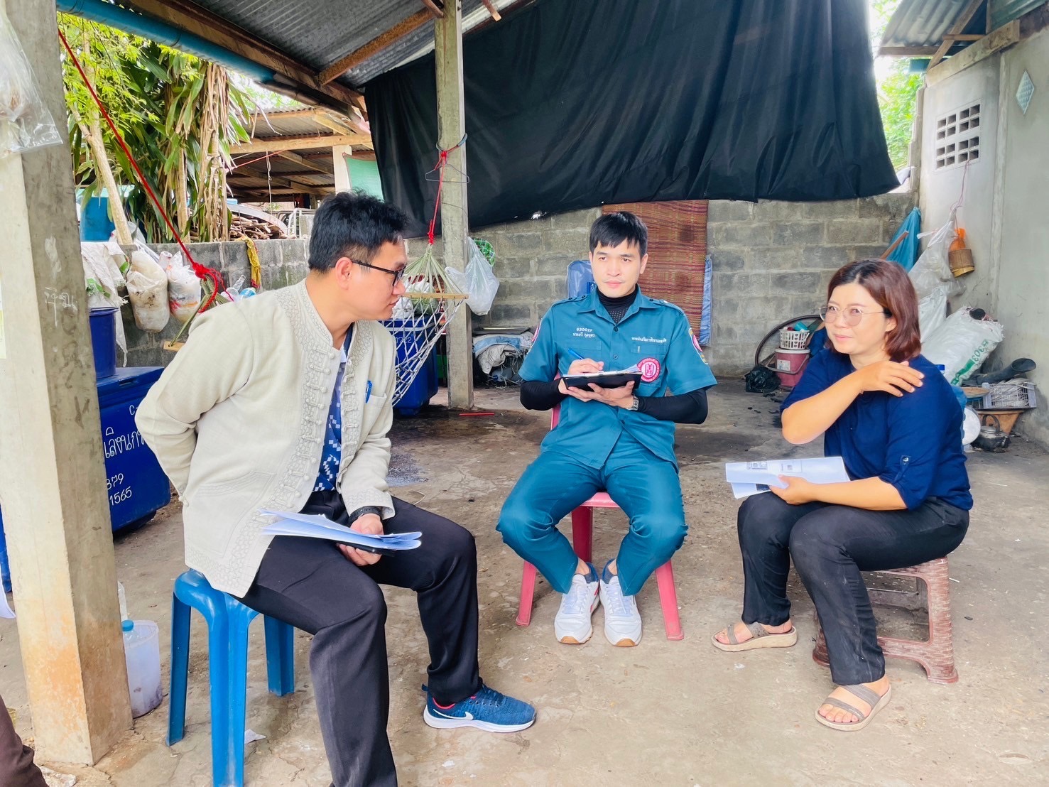 “กรมการพัฒนาชุมชนร่วมกับมูลนิธิป่อเต็กตึ๊งลงพื้นที่จัดเก็บข้อมูล ในพื้นที่ จังหวัดยโสธร”