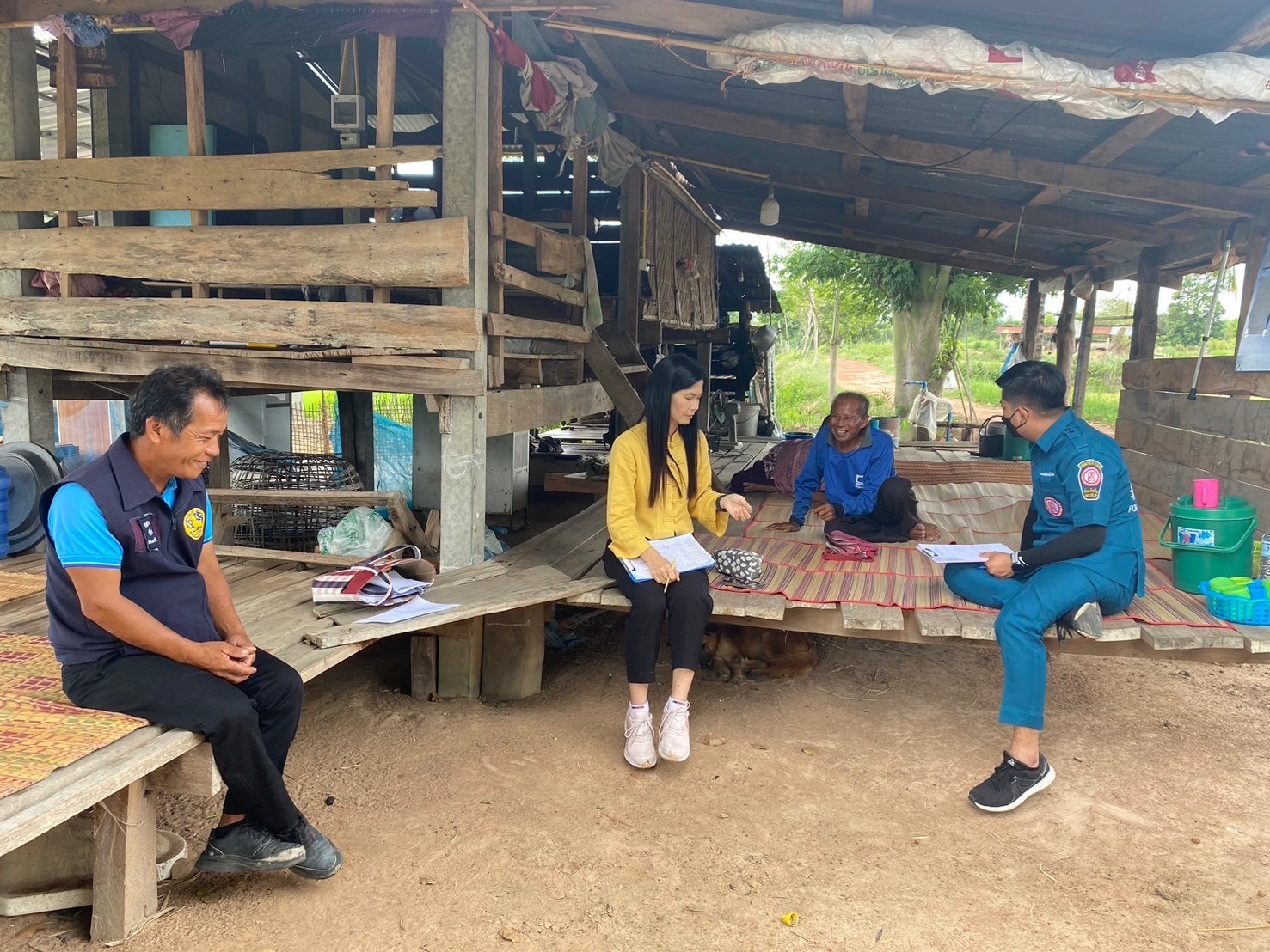 “กรมการพัฒนาชุมชนร่วมกับมูลนิธิป่อเต็กตึ๊งลงพื้นที่จัดเก็บข้อมูล ในพื้นที่ จังหวัดยโสธร”