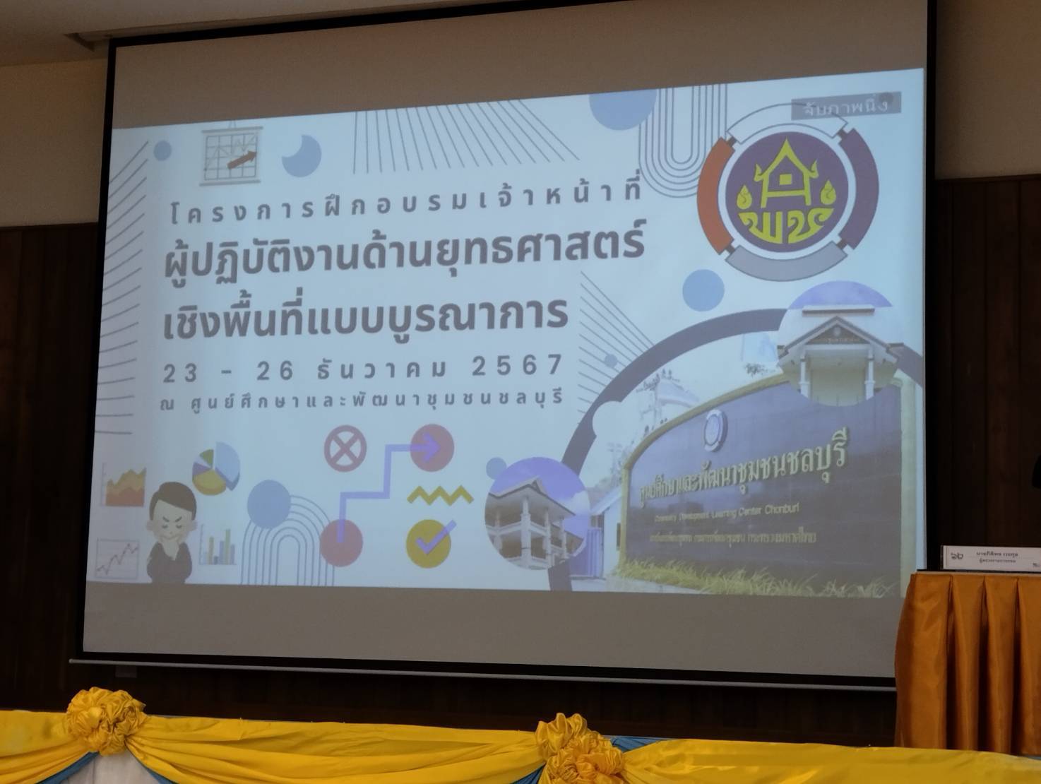 💥พช.ยโสธร 💥 ติดอาวุธให้เจ้าหน้าที่ผู้ปฏิบัติงานด้านยุทธศาสตร์เชิงพื้นที่แบบบูรณาการ ระหว่างวันที่ 23 – 26 ธันวาคม 2567 ณ ศูนย์ศึกษาและพัฒนาชุมชนชลบุรี