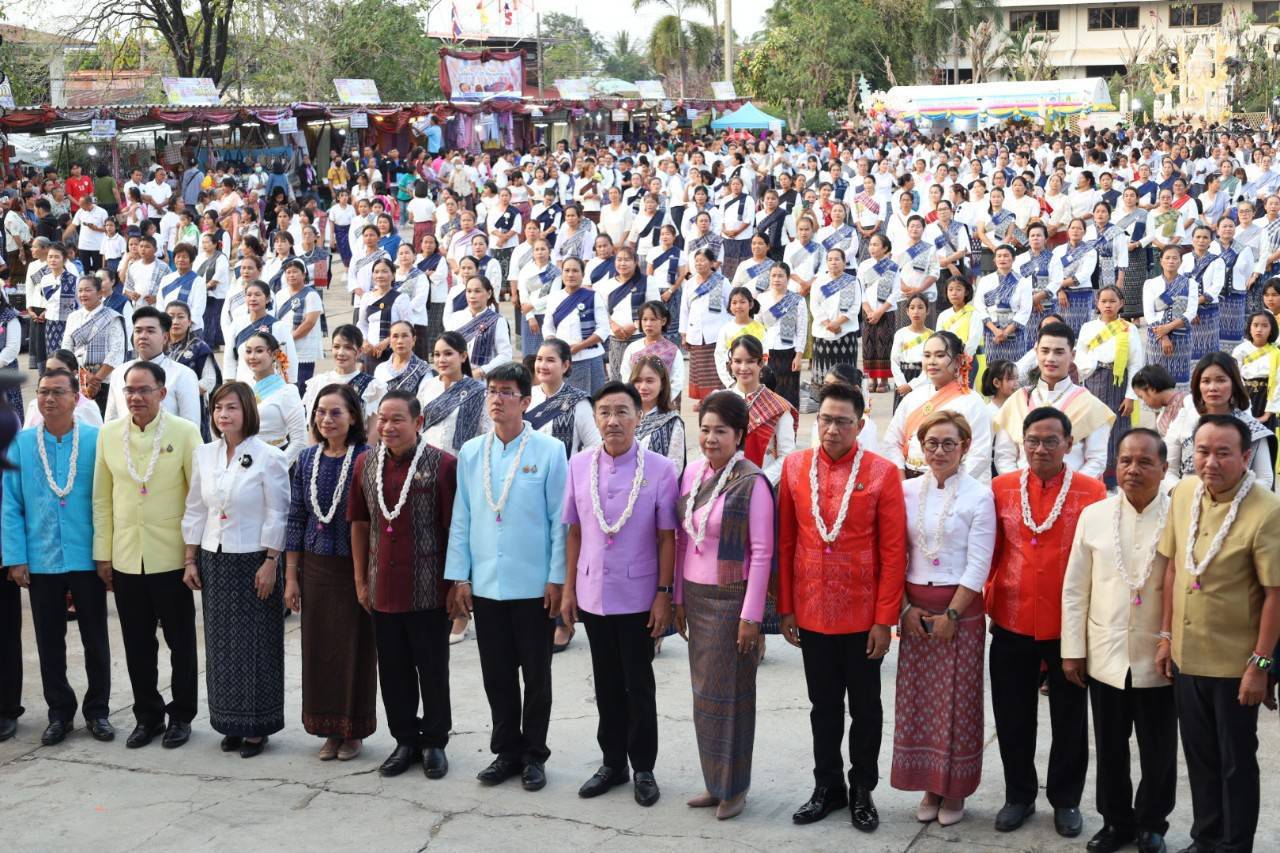 🟡⚪พช.ยโสธร⚪🟡 ร่วมงานประเพณีแห่มาลัยเข้าตอกหนึ่งเดียวในโลก ประจำปี 2568