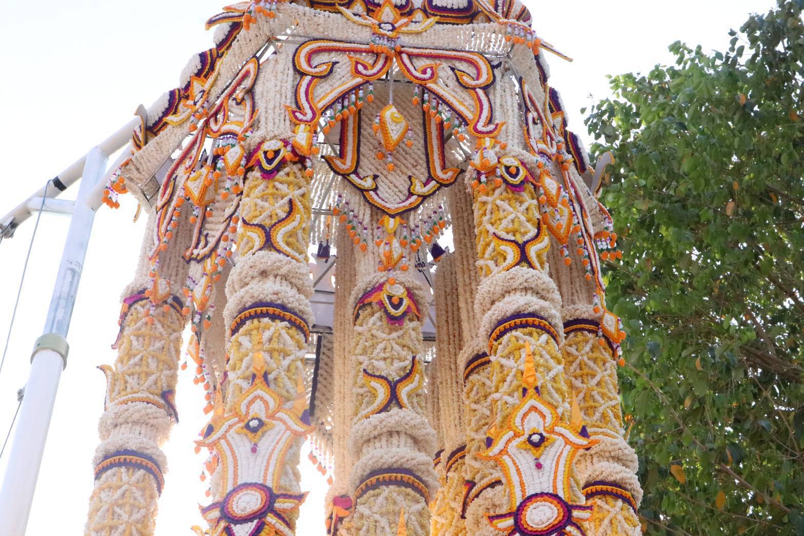 🟡⚪พช.ยโสธร⚪🟡 ร่วมงานประเพณีแห่มาลัยเข้าตอกหนึ่งเดียวในโลก ประจำปี 2568